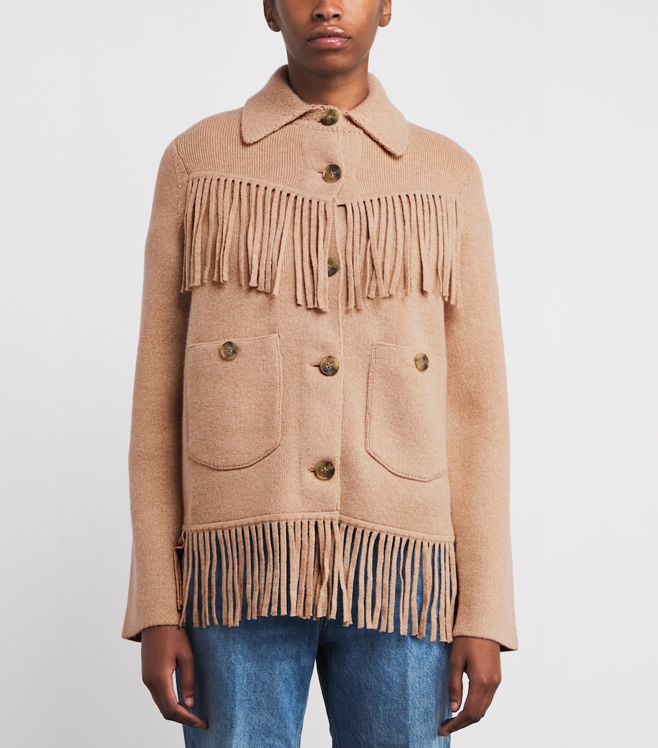 Wool-Cashmere Fringe Jacket DUNE Image 3