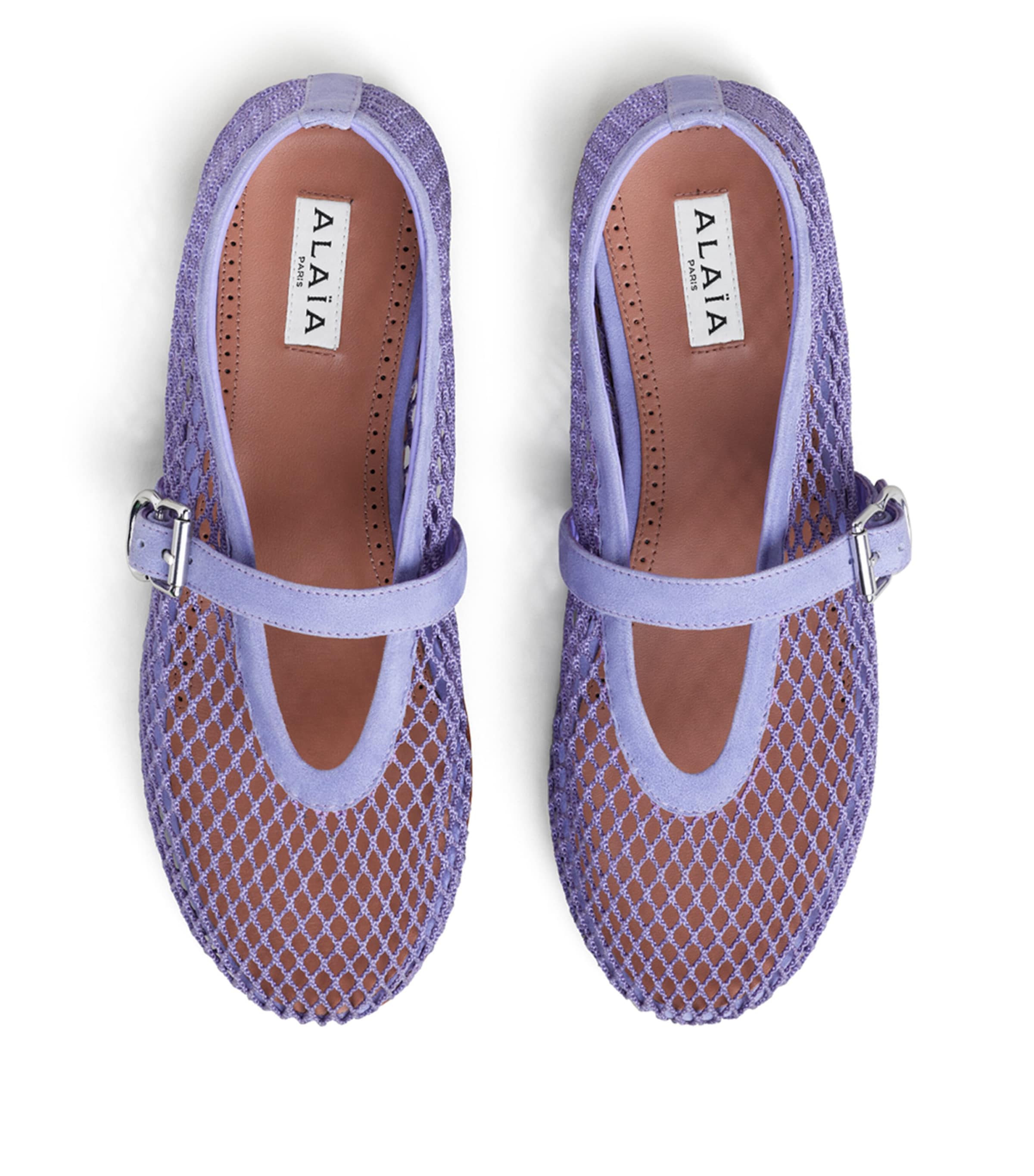 Alaïa Mesh Ballet Flats Lilas Image 2