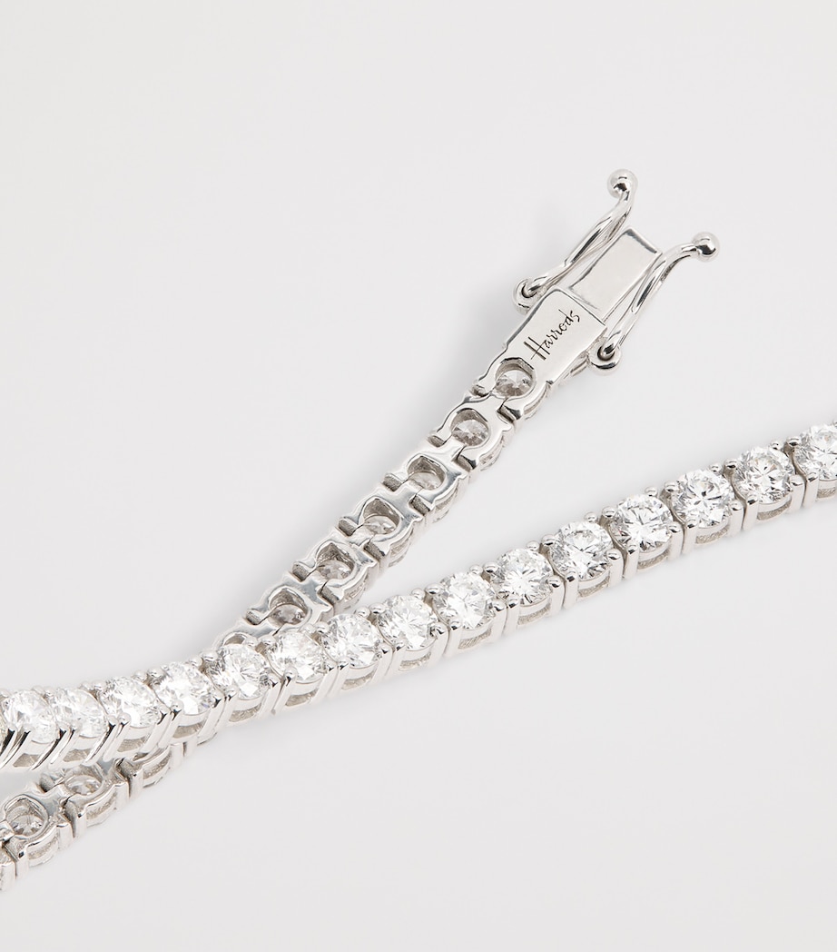 White Gold and Diamond Tennis Bracelet (6.00ct) WHITE GOLD Image 5