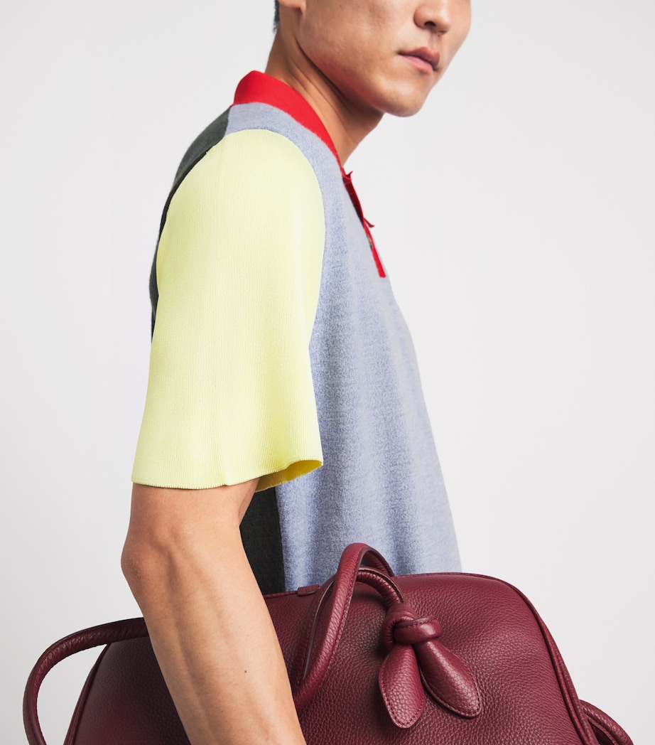 Jacquemus Mens Stretch-Wool Arlequin Polo Shirt Mlt Clr Ranbw Image 3