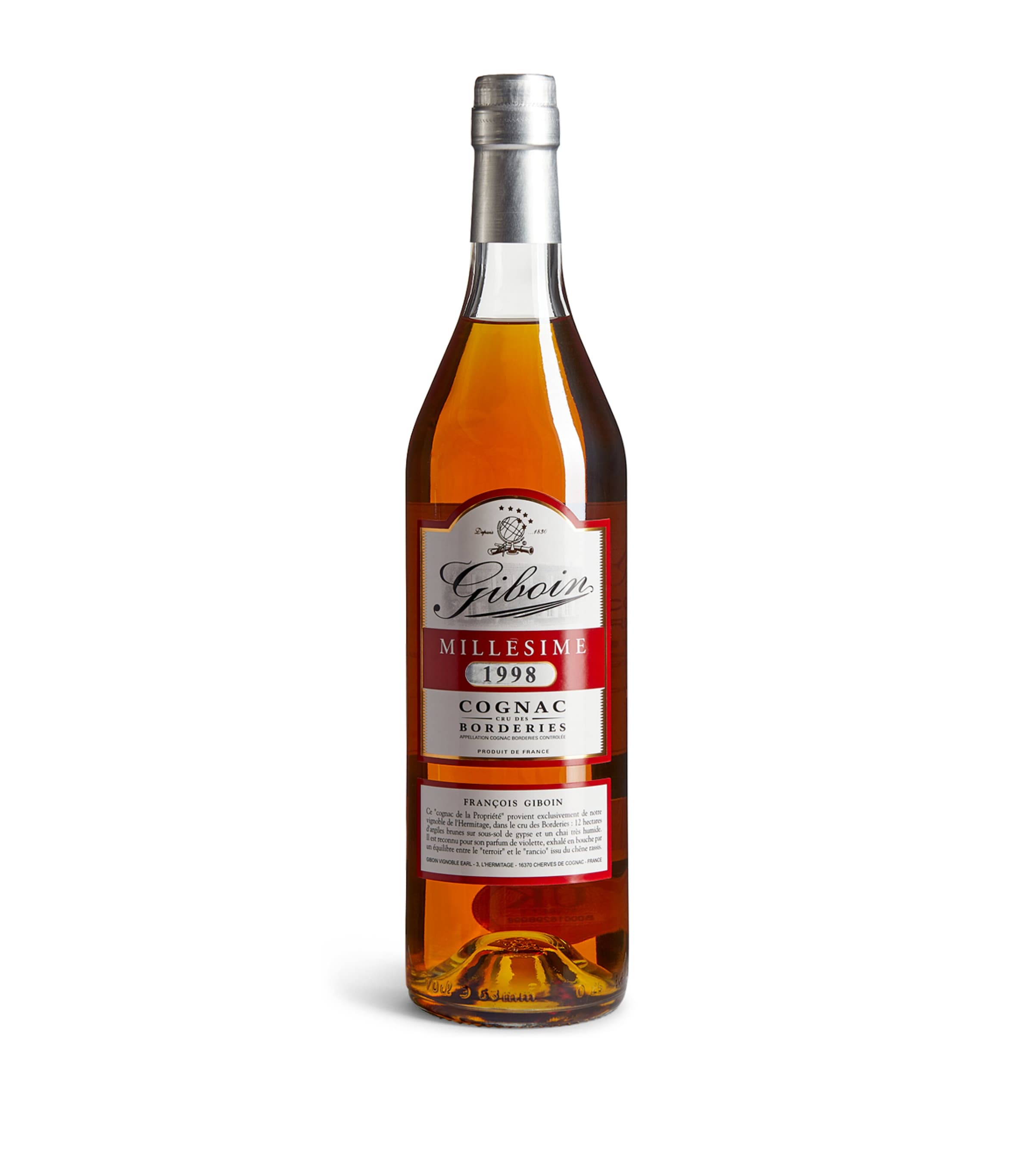 Giboin Cognac de L'Hermitage Borderies 1998 (70cl) | Wine & Spirits | Spirits | Whiskey