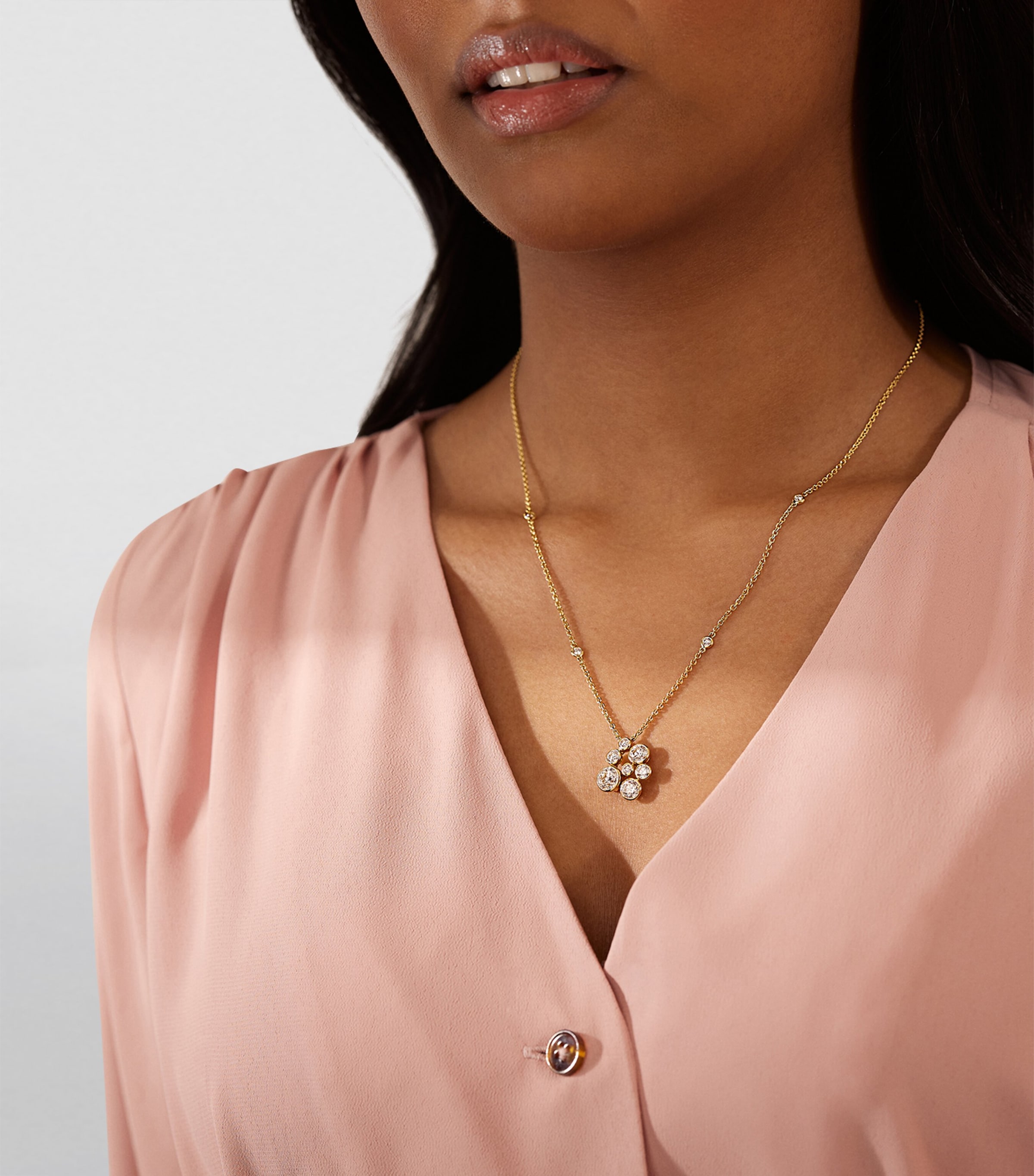 Yellow Gold and Diamond Raindance Necklace 18 CARAT YELLOW GOLD Image 3