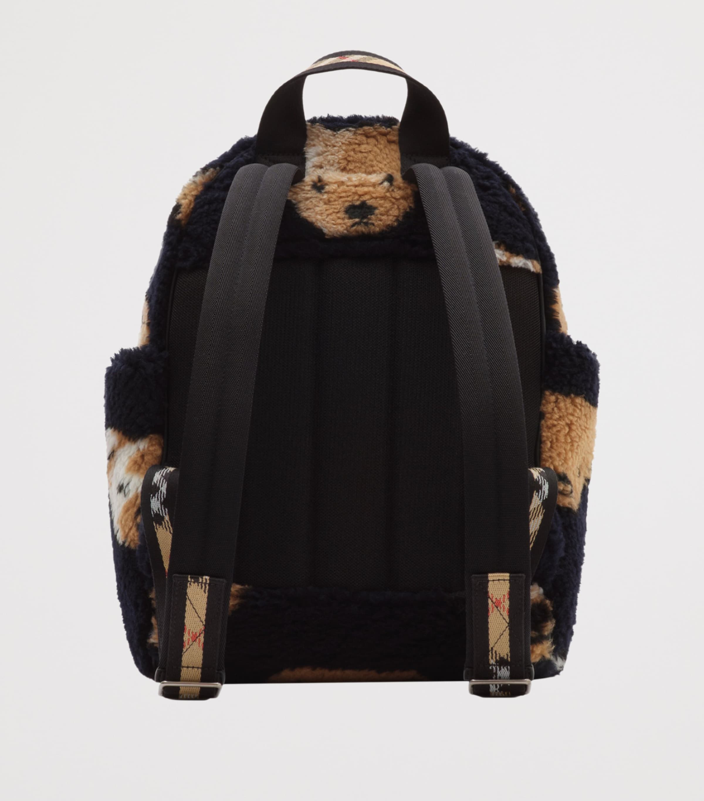 Burberry Kids Faux-Fleece Thomas Bear Backpack Ink Ip Pattern Image 3