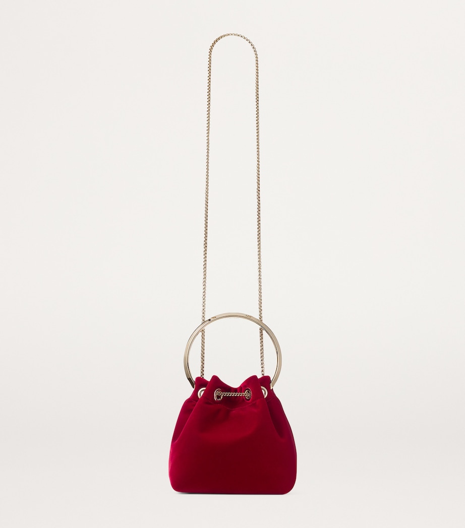 Bon Bon Velvet Bucket Bag RUBY RED/SILVER Image 4