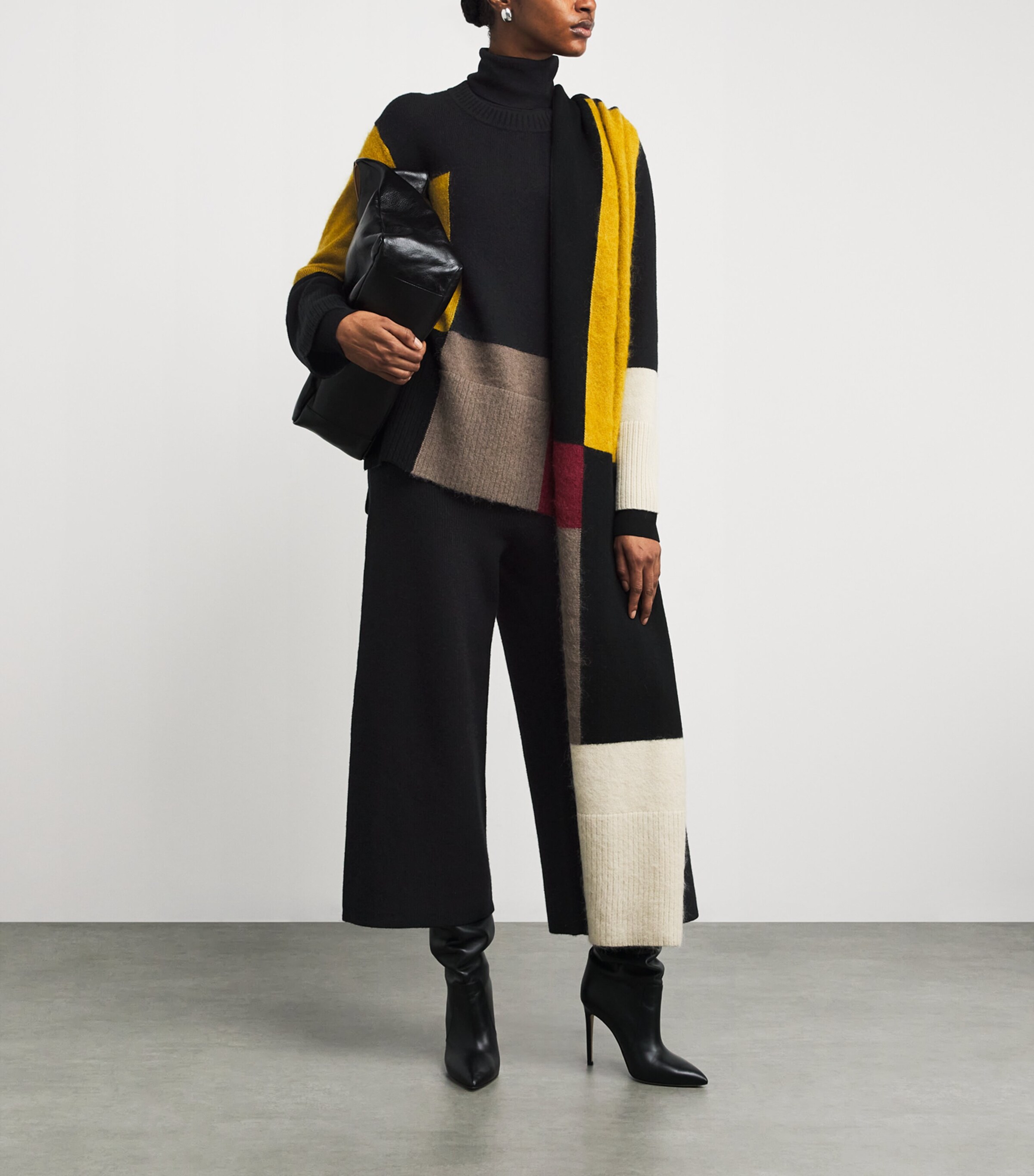 Merino Wool Culottes BLACK Image 2