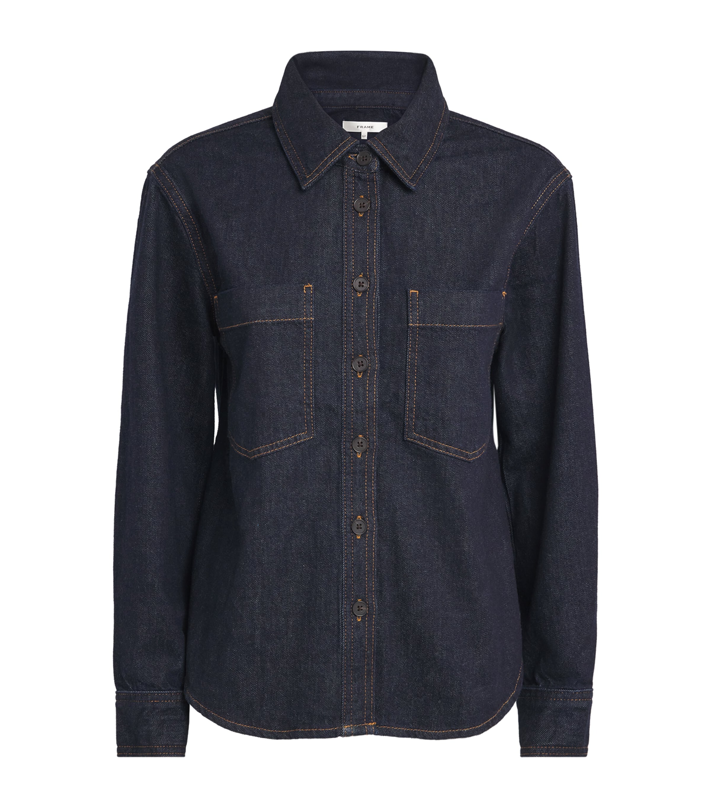 Frame The Polished Denim Shirt In Blue