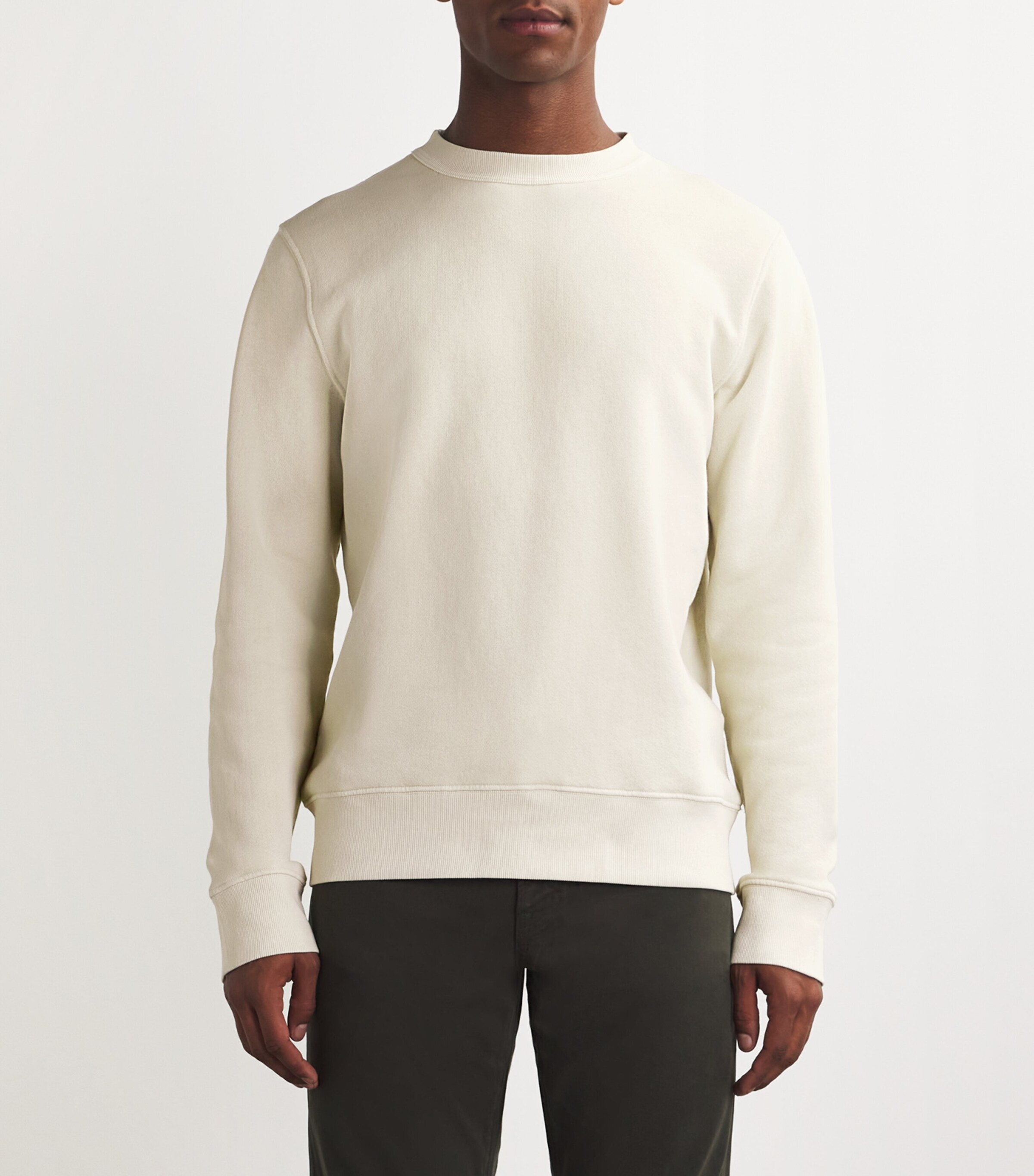 Citizens of Humanity Mens Cotton-Blend Vintage Sweatshirt Abalone (lt Khaki) Image 3