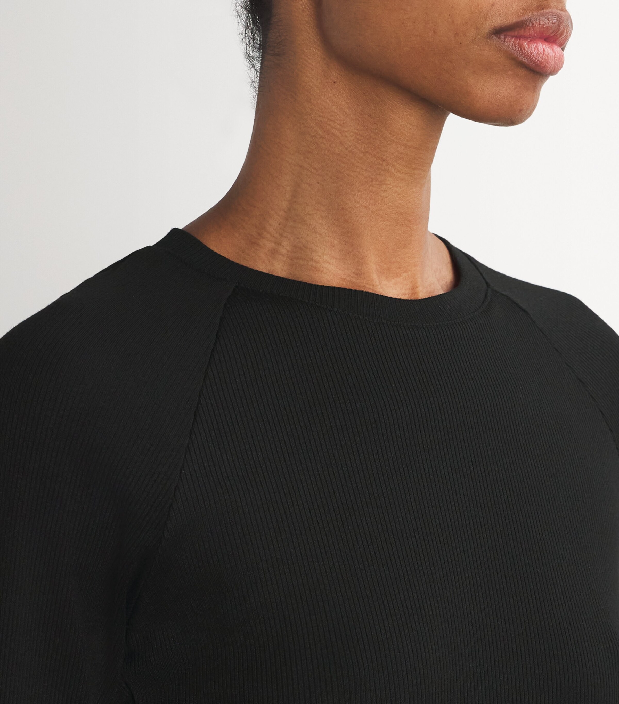 PAIGE Black Ribbed Amren Sweater | Harrods UK