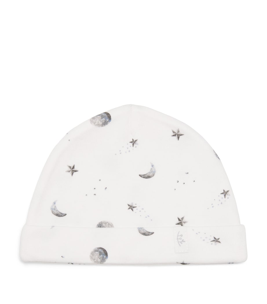 Rosa & Blue Starlit Moon Beanie White Image 1