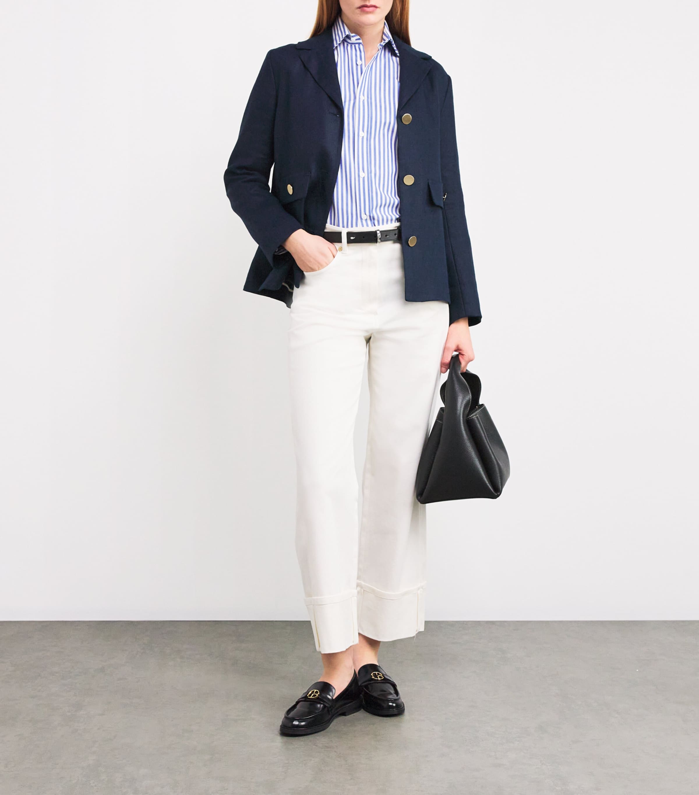 Max Mara Linen Single-Breasted Blazer | Harrods US