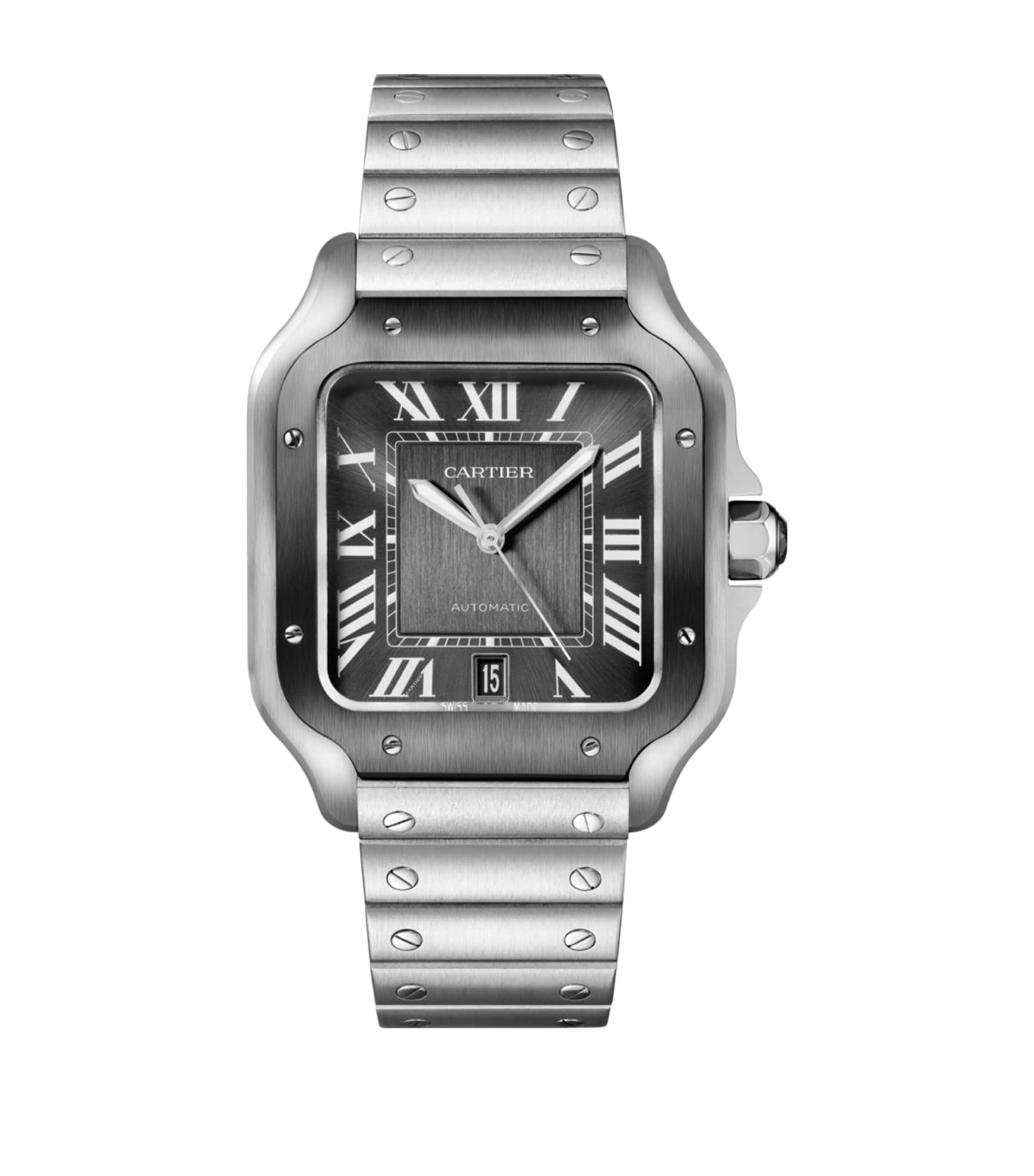 Steel ADLC Santos de Cartier Watch 39.8mm GREY Image 1