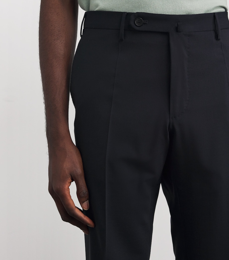 Stretch-Wool Tailored Trousers 820 BLUE SCURO Image 6