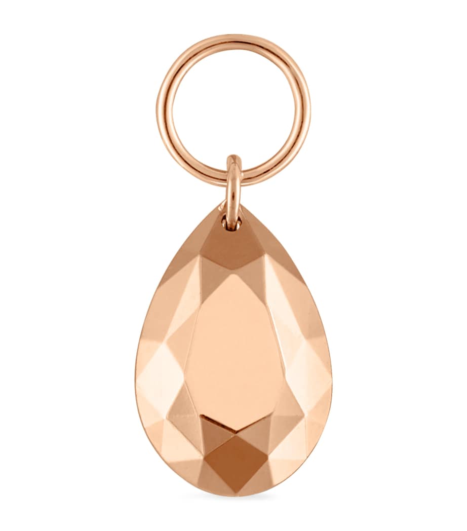 Faceted Pear Single Charm (7.5mm) ROSE GOLD Image 1
