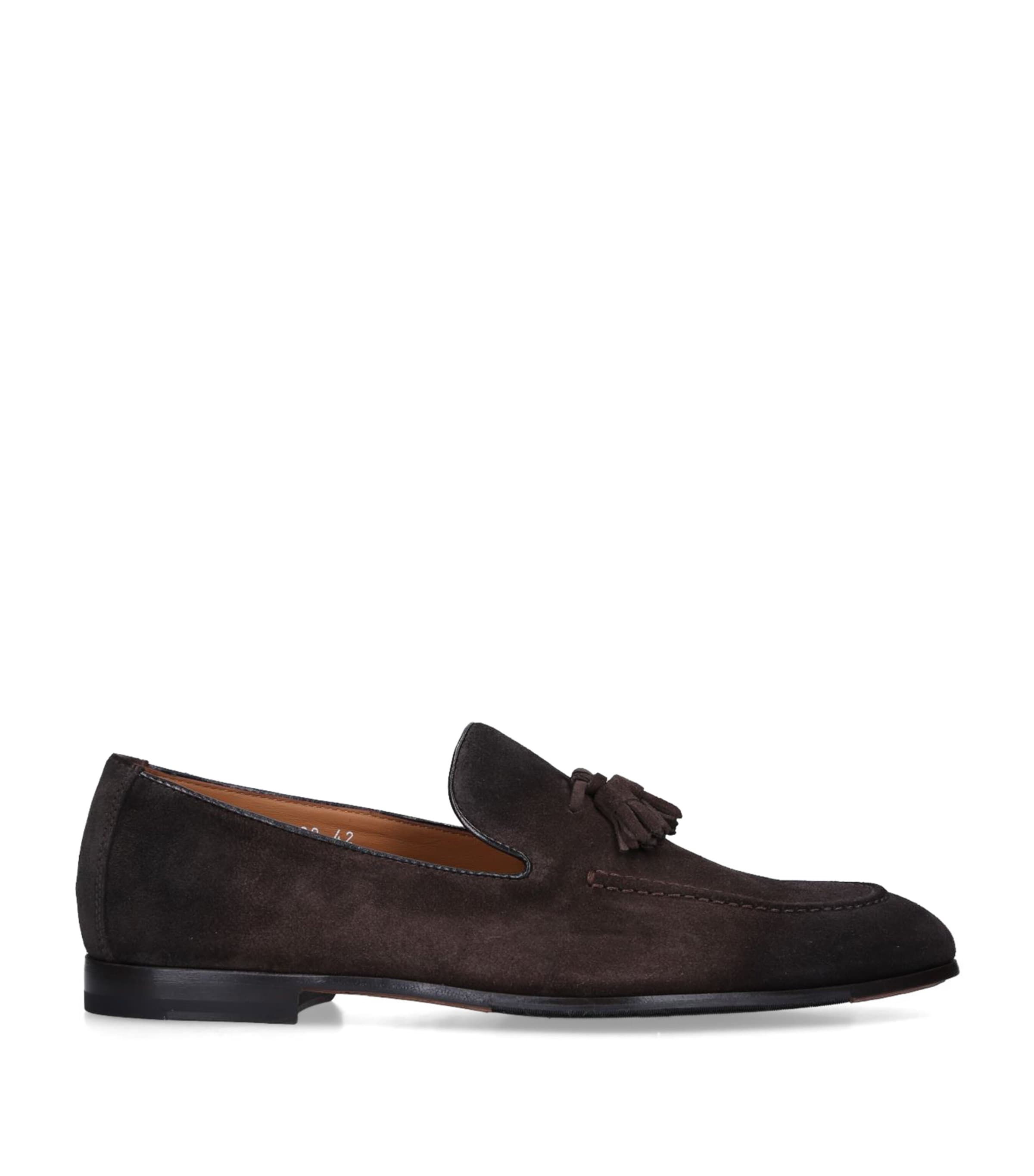 Doucal's Suede Max Flexi Loafers In Brown