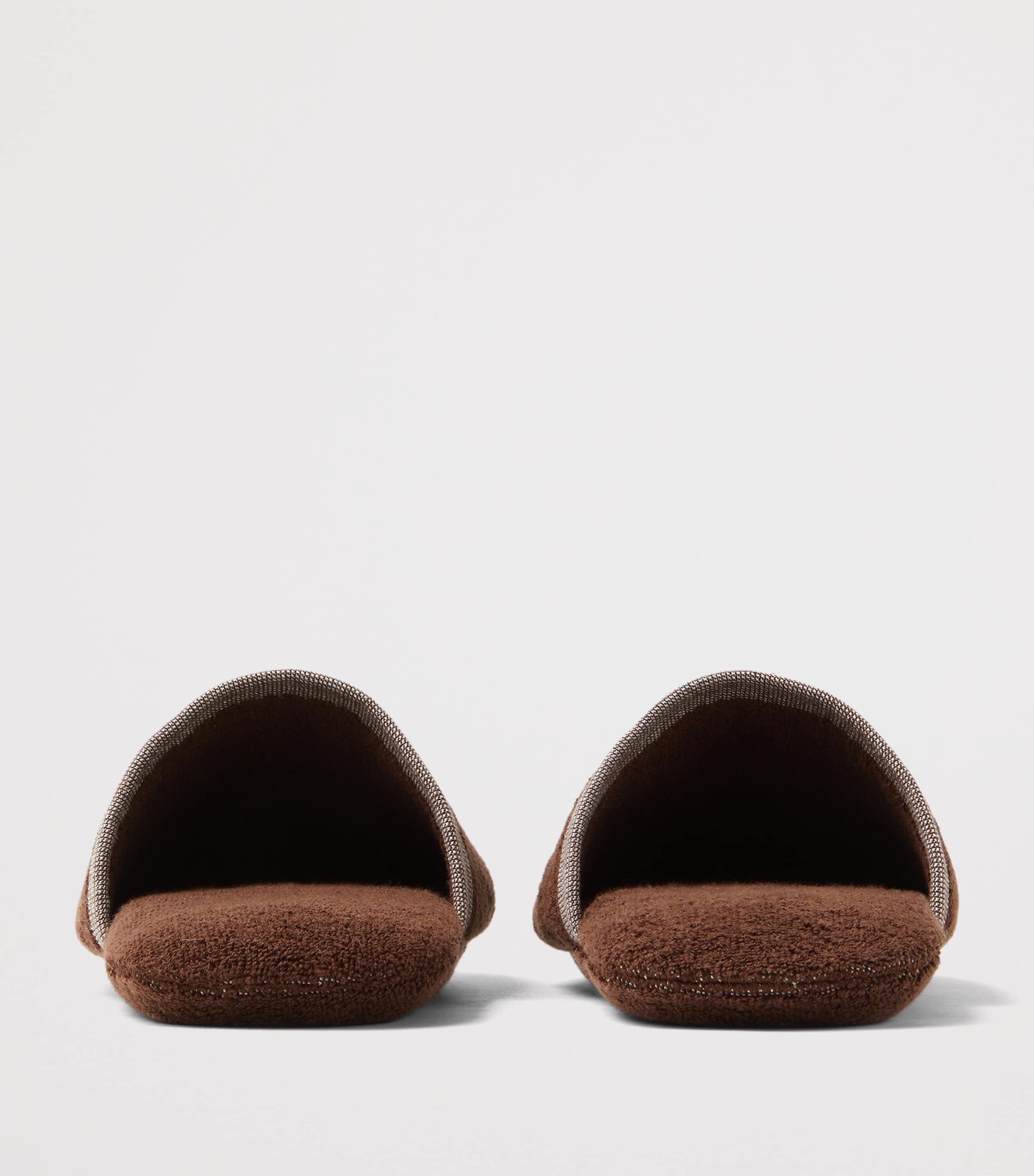 Versace Cotton Medusa Slippers Brown/white Image 3