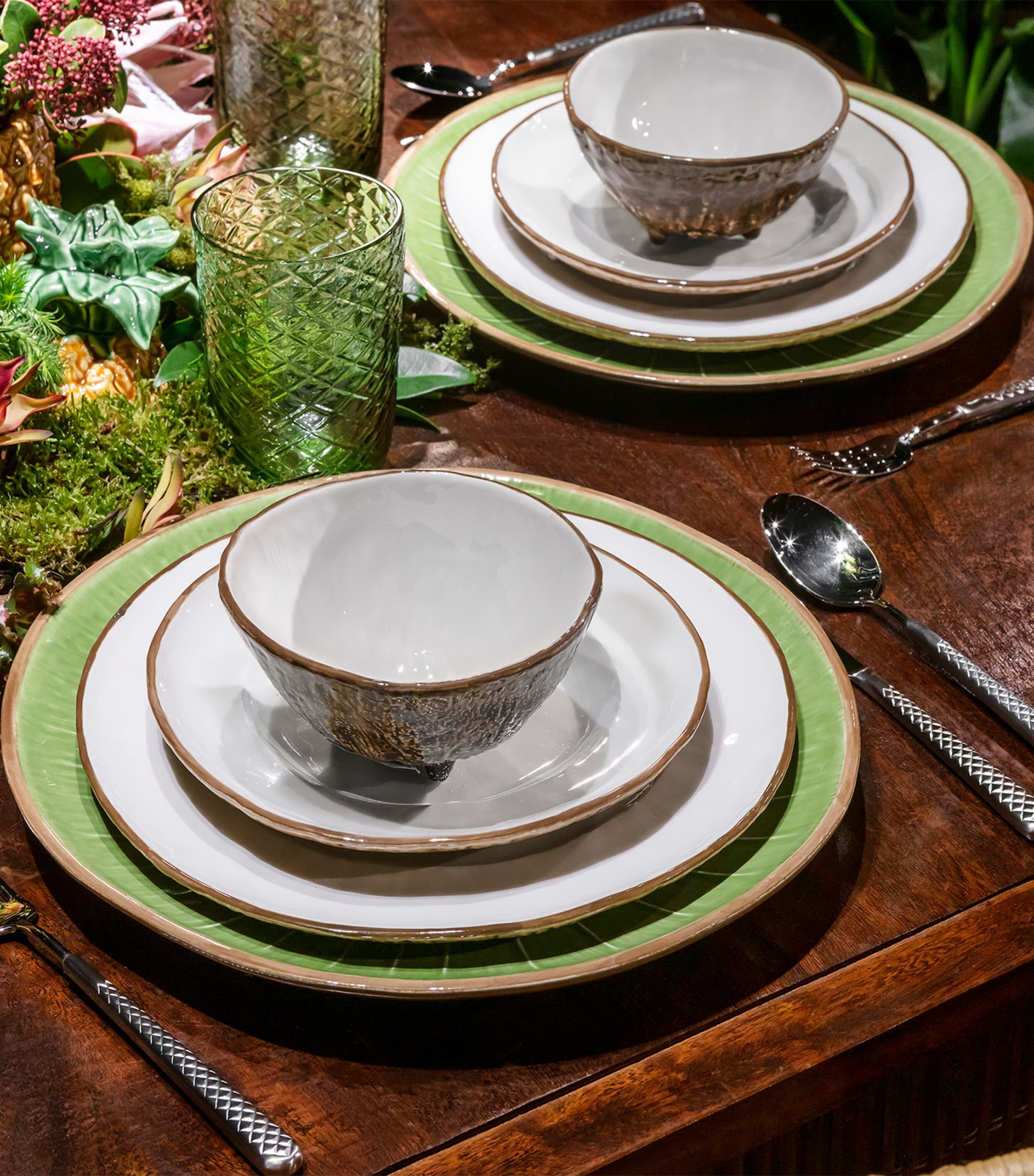 Coconut Desert Plate (21cm) BROWN / WHITE Image 3