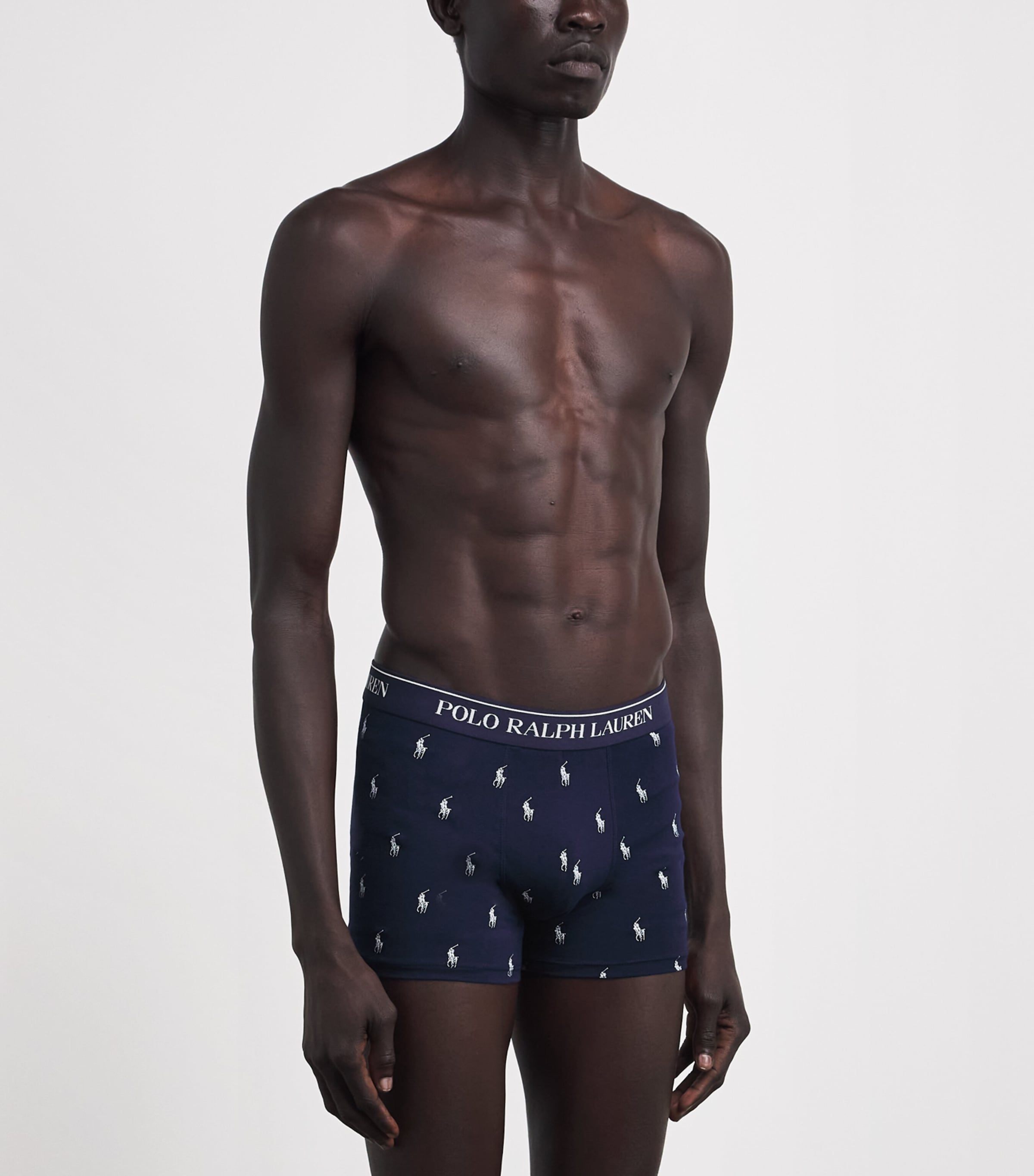 Polo Ralph Lauren Mens Logo Boxers (Pack of 3) Nvy Aop/brstl Blu/rl Image 2