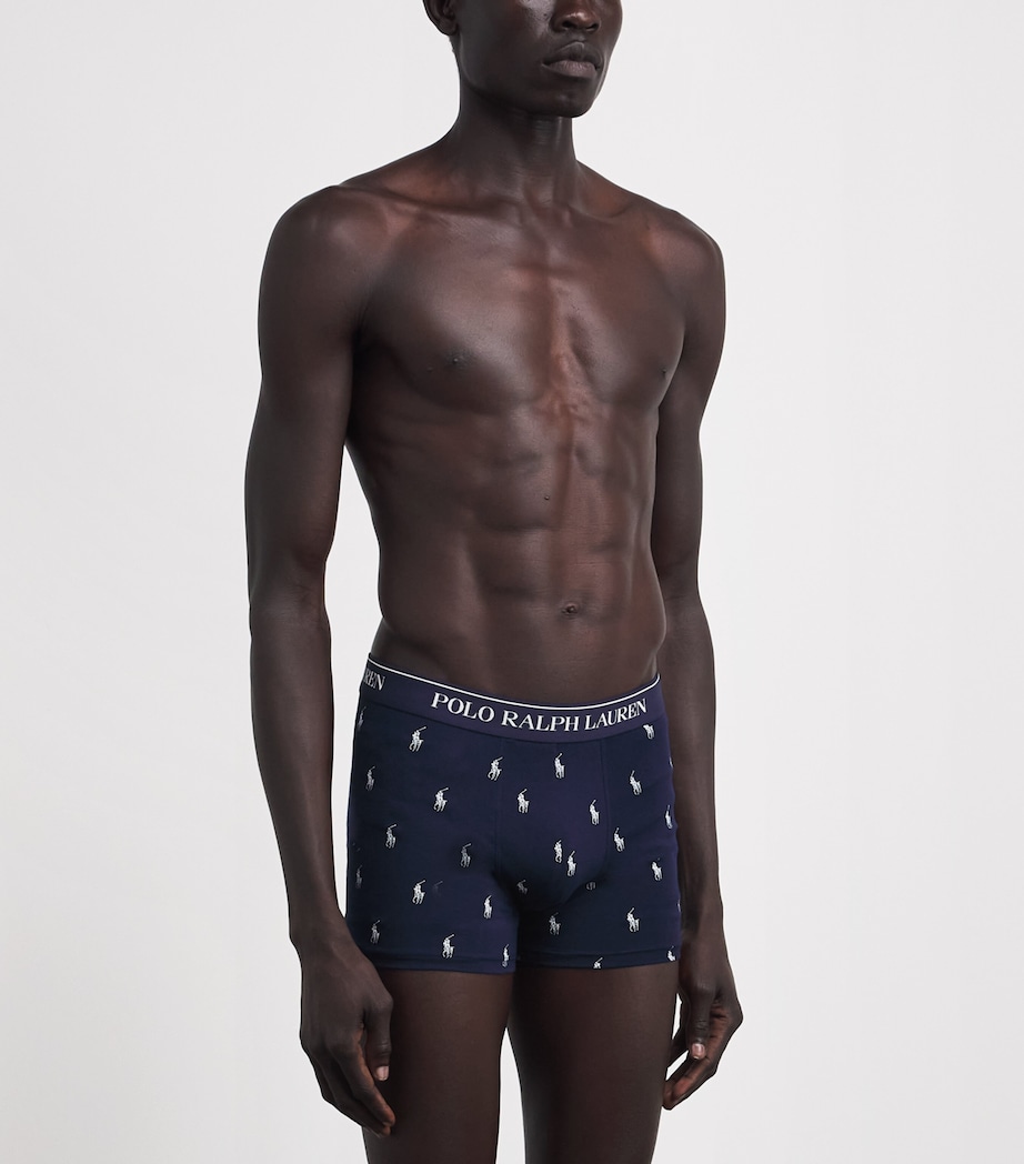 Polo Ralph Lauren Mens Logo Boxers (Pack of 3) Nvy Aop/brstl Blu/rl Image 2