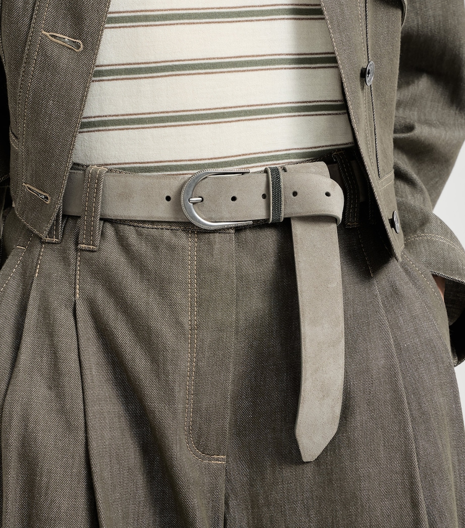 Brunello Cucinelli Suede Monili-Beaded Belt Image 2