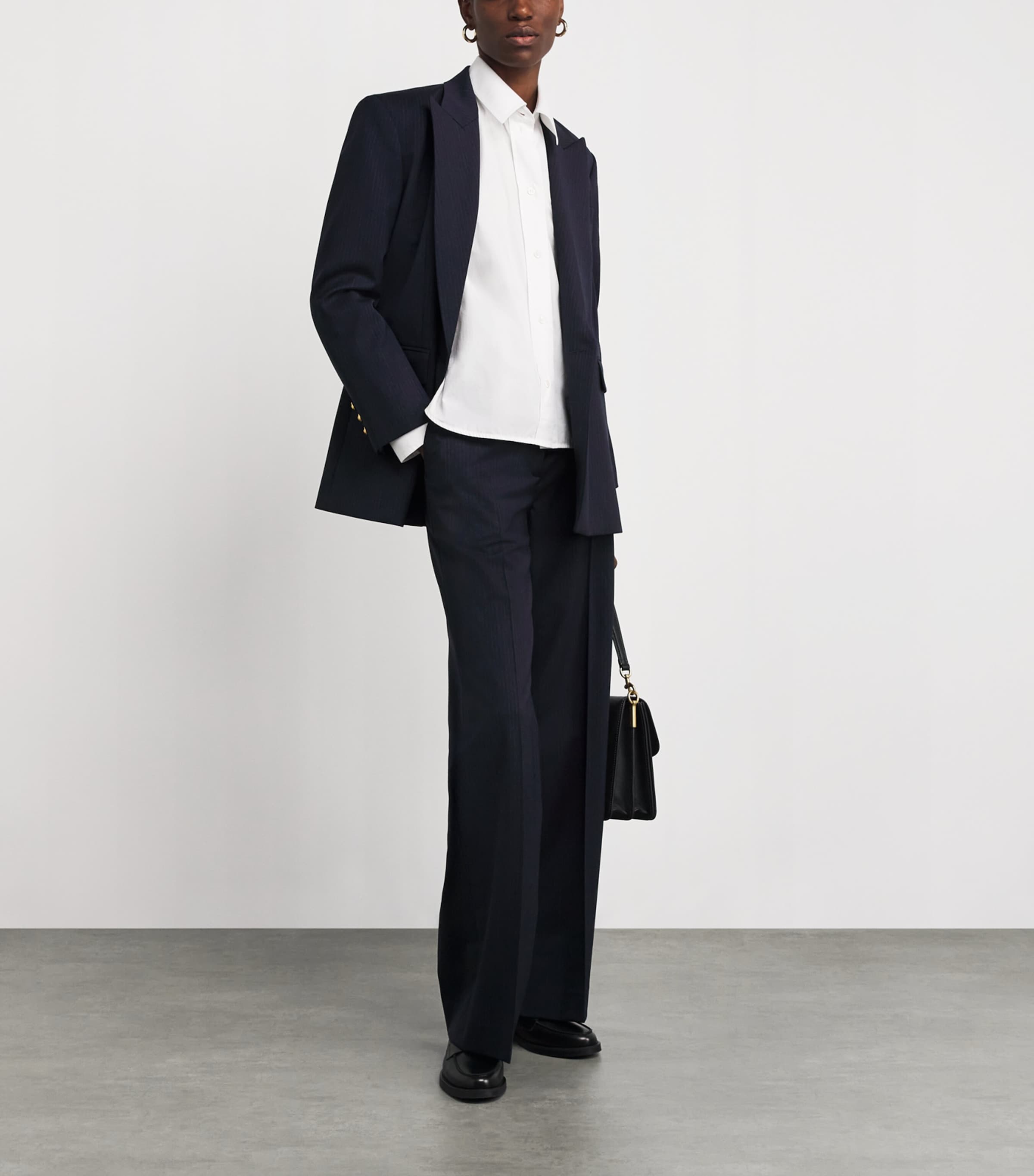 Wool-Blend Double-Breasted Blazer NAVY BLUE Image 2