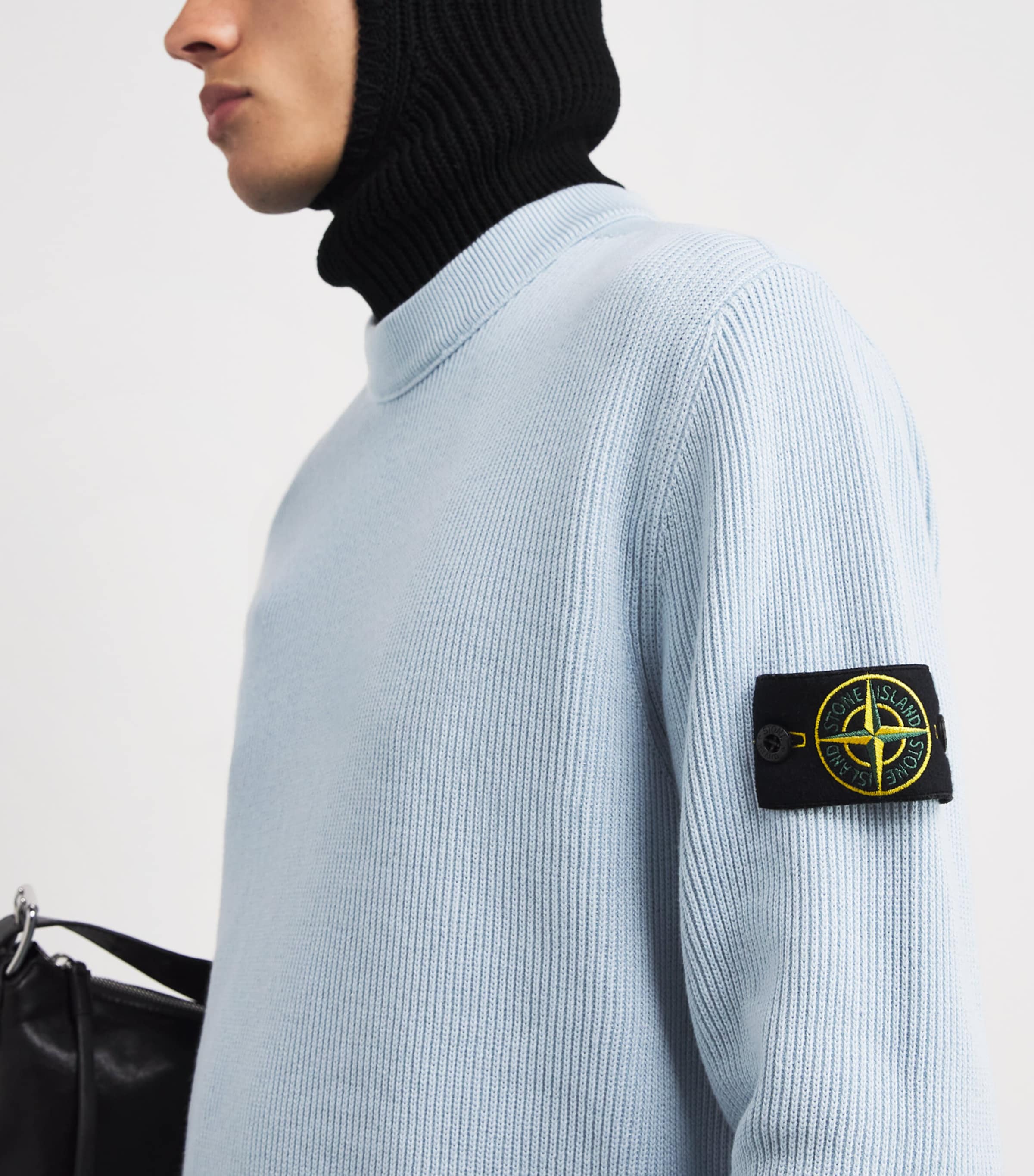 Cotton Rib-Knit Compass Sweater V0041 Image 6