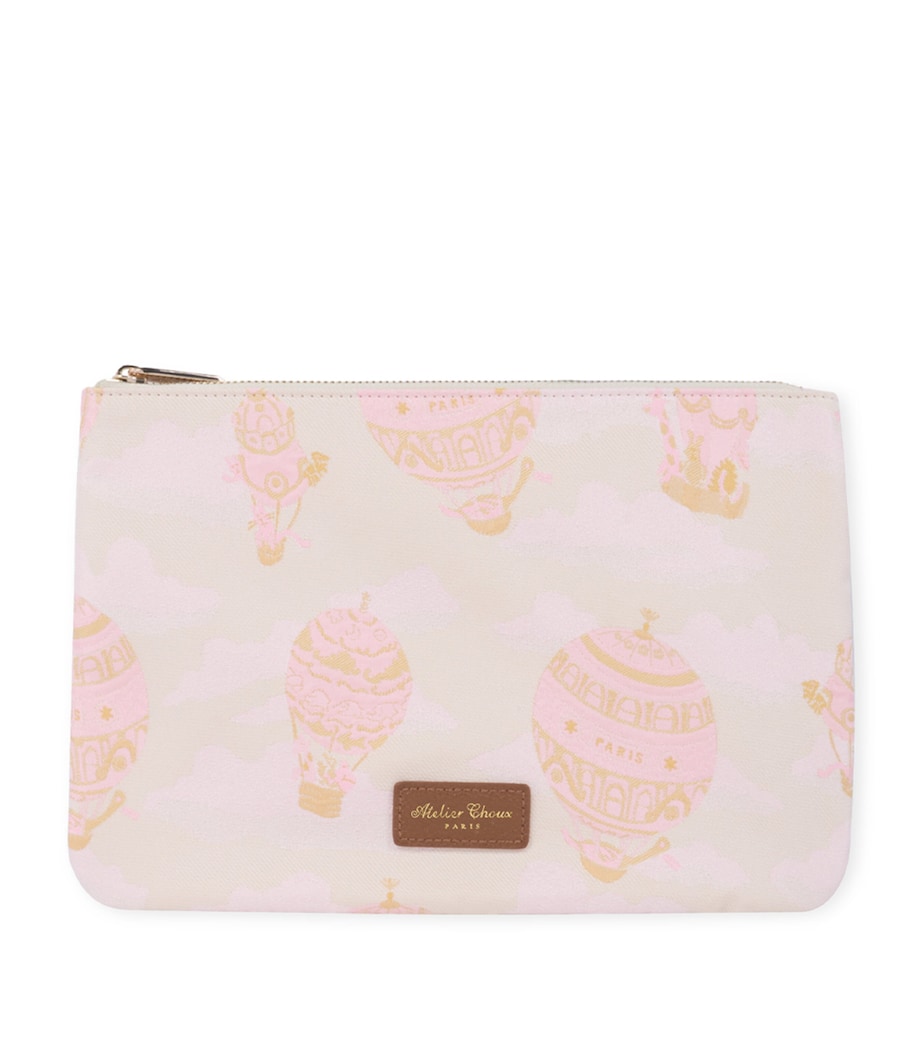 Jacquard Baby Pouch PINK HOT AIR BALLOON Image 1