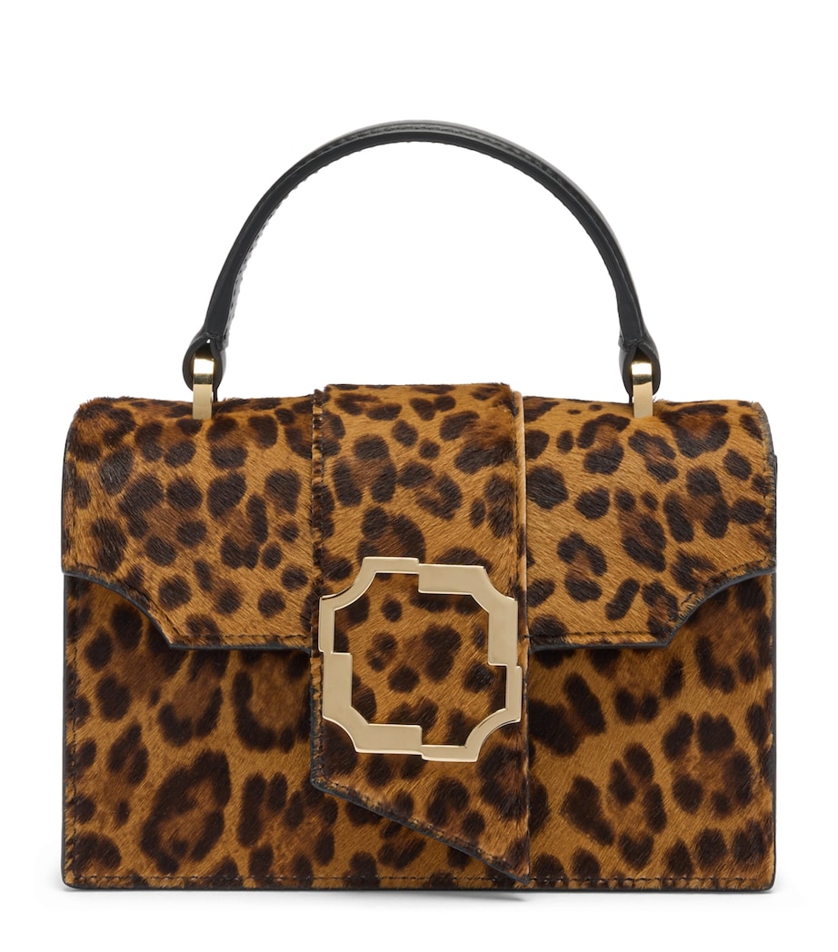 Mini Leopard Audrey Top-Handle Bag BROWN Image 1