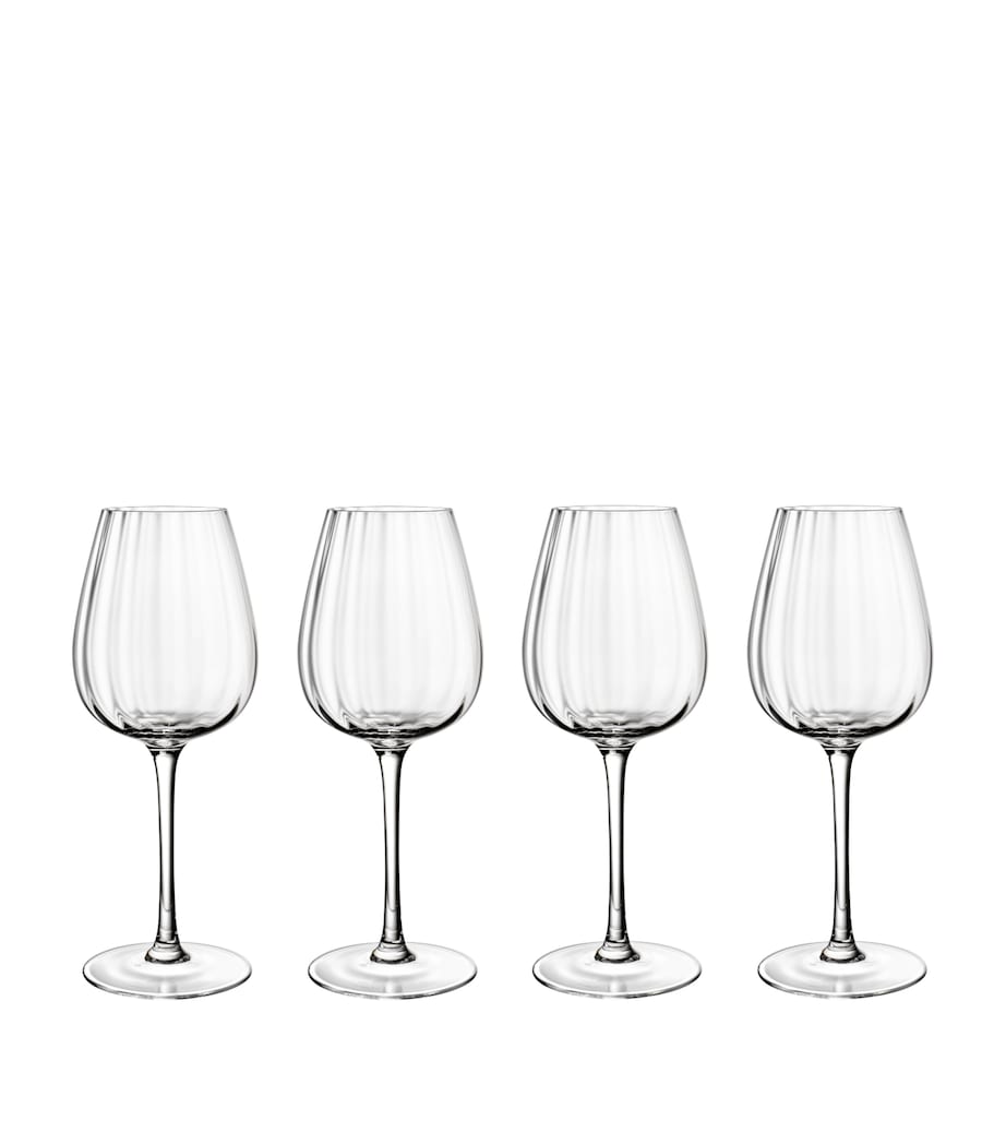 Set of 4 Rose Garden White Wine Glasses (125ml) CLEAR Image 1