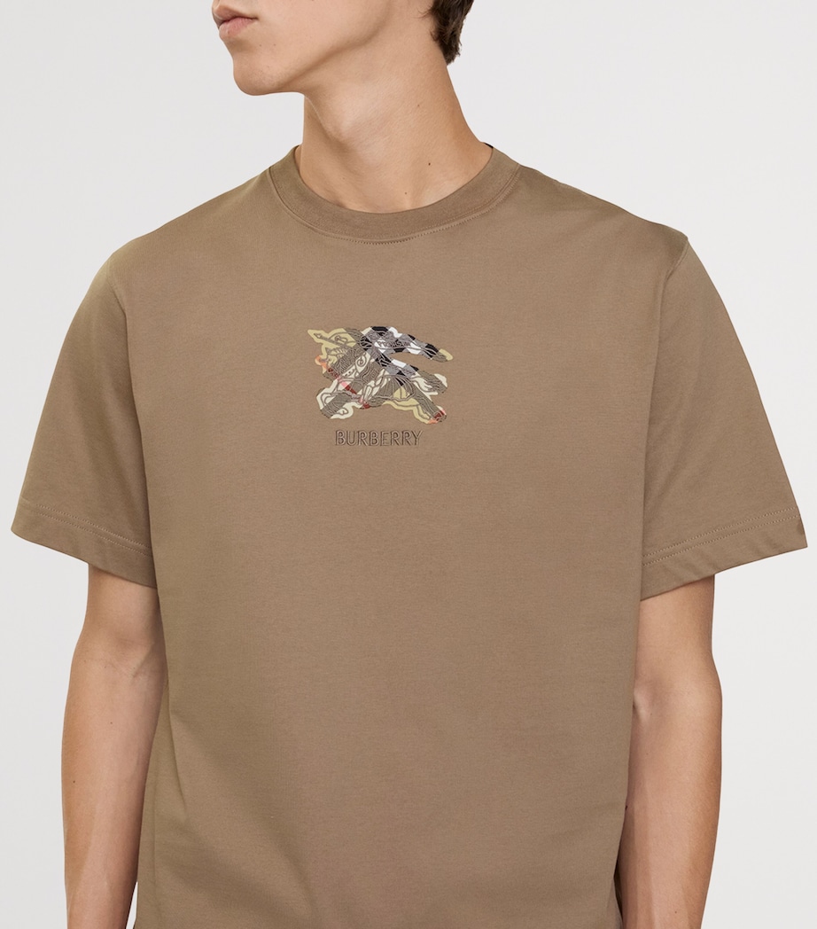 Cotton Check-EKD T-Shirt CLAY BROWN Image 3