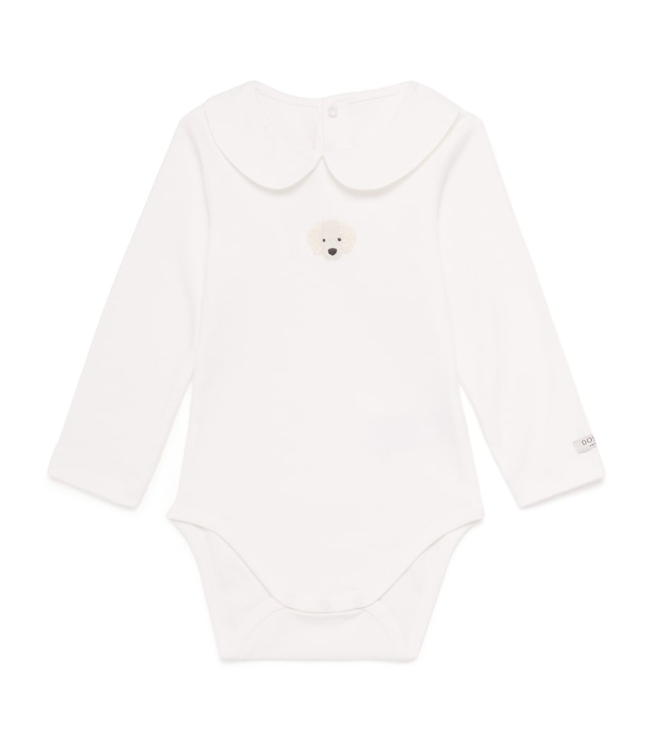 Cotton Davo Dog Bodysuit (0-24 Months) 2OFF WHITE Image 1