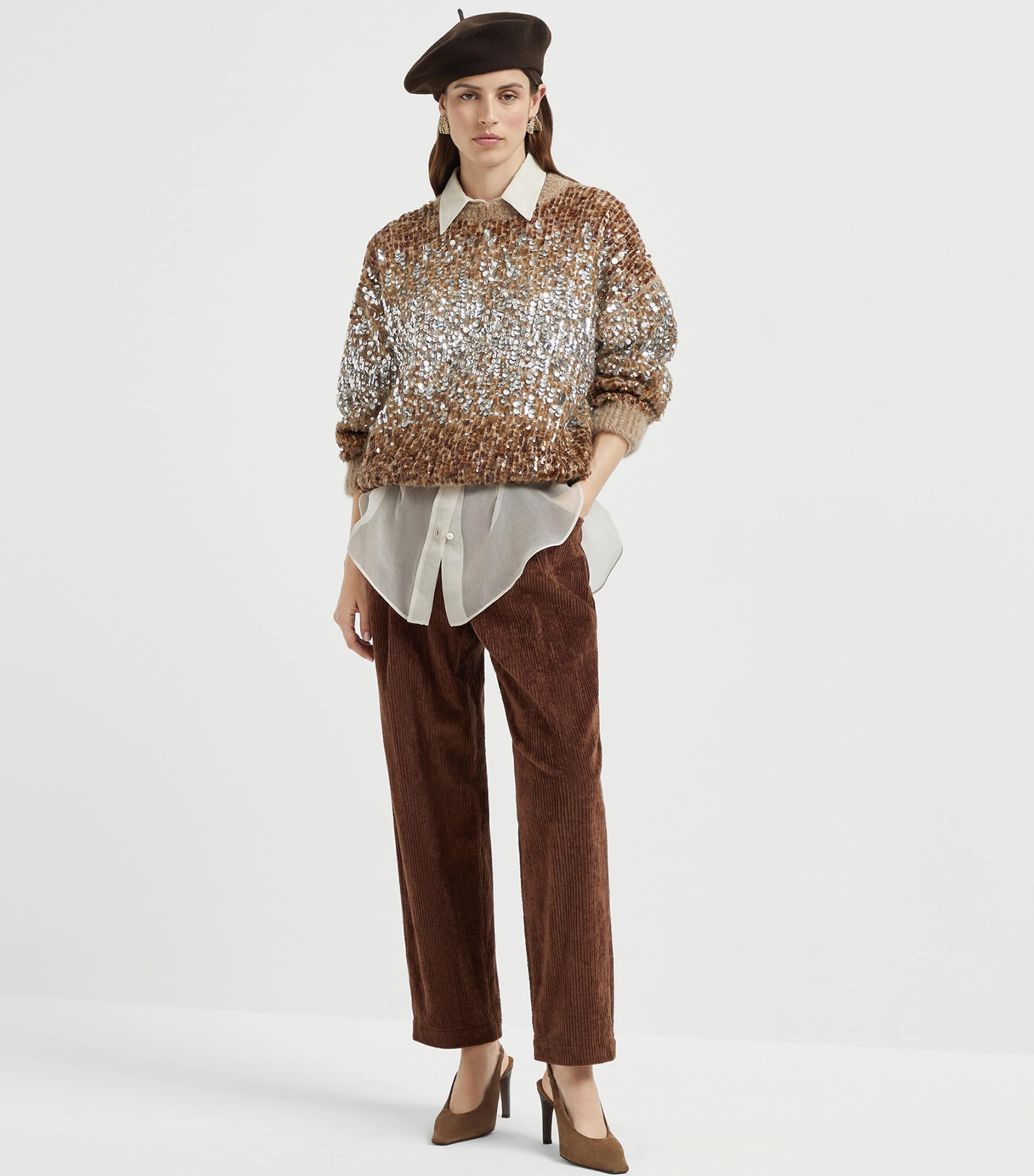 Corduroy Baggy Trousers C4413 Image 4