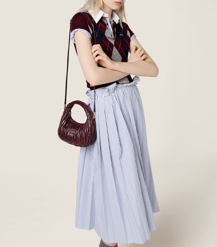 Small Matelassé Lambskin Wander Top-Handle Bag F0007 Image 5