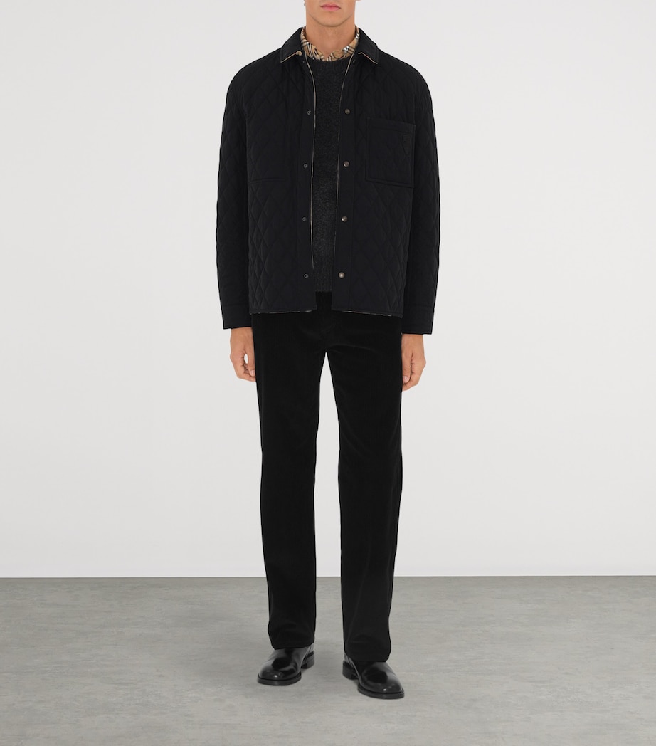 Quilted Check Reversible Jacket BLACK/SAND IP CHECK Image 2