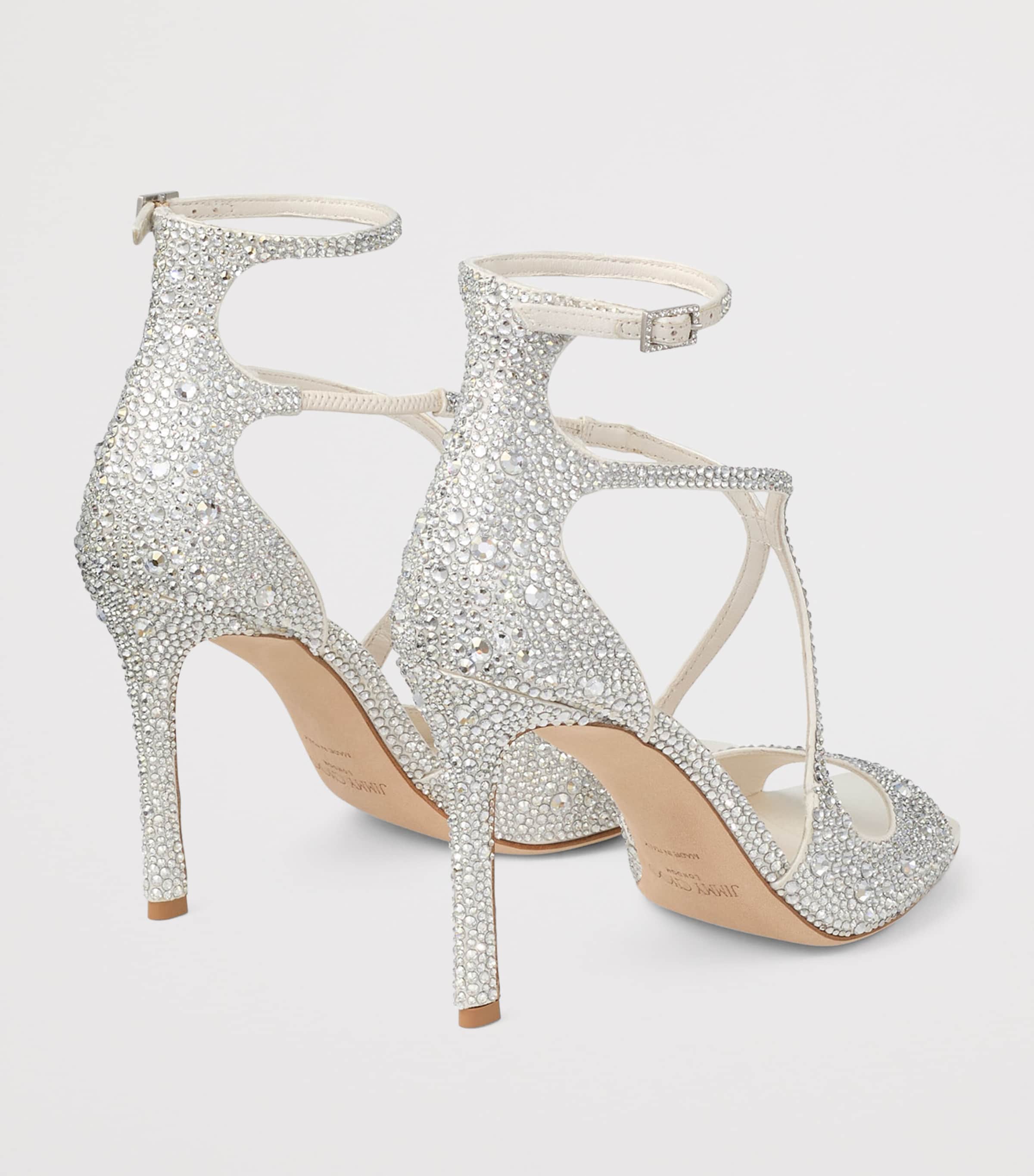 Azia 95 Embellished Sandals IVORY/CRYSTAL Image 5