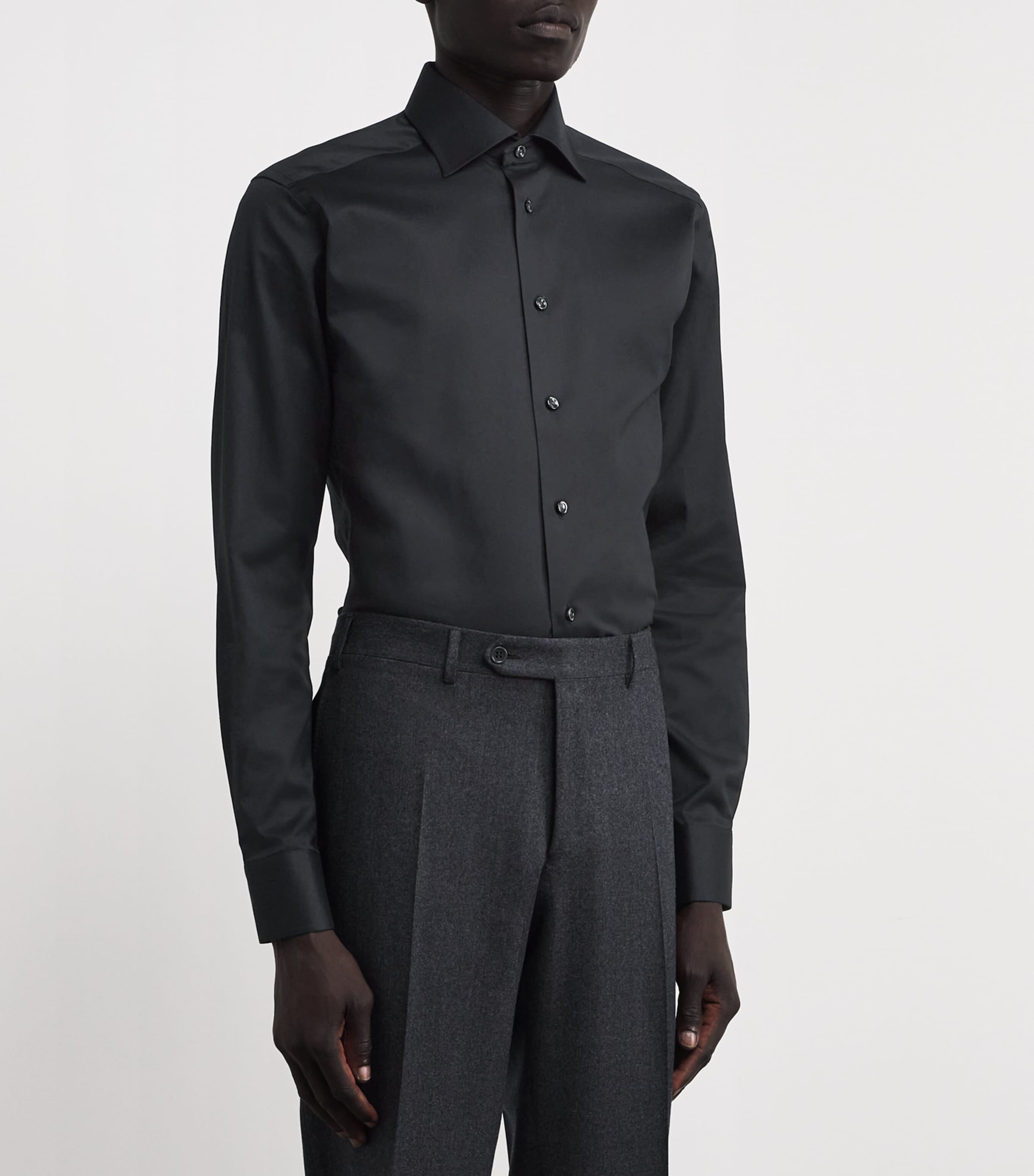 Slim-Fit Shirt 18 BLACK Image 3