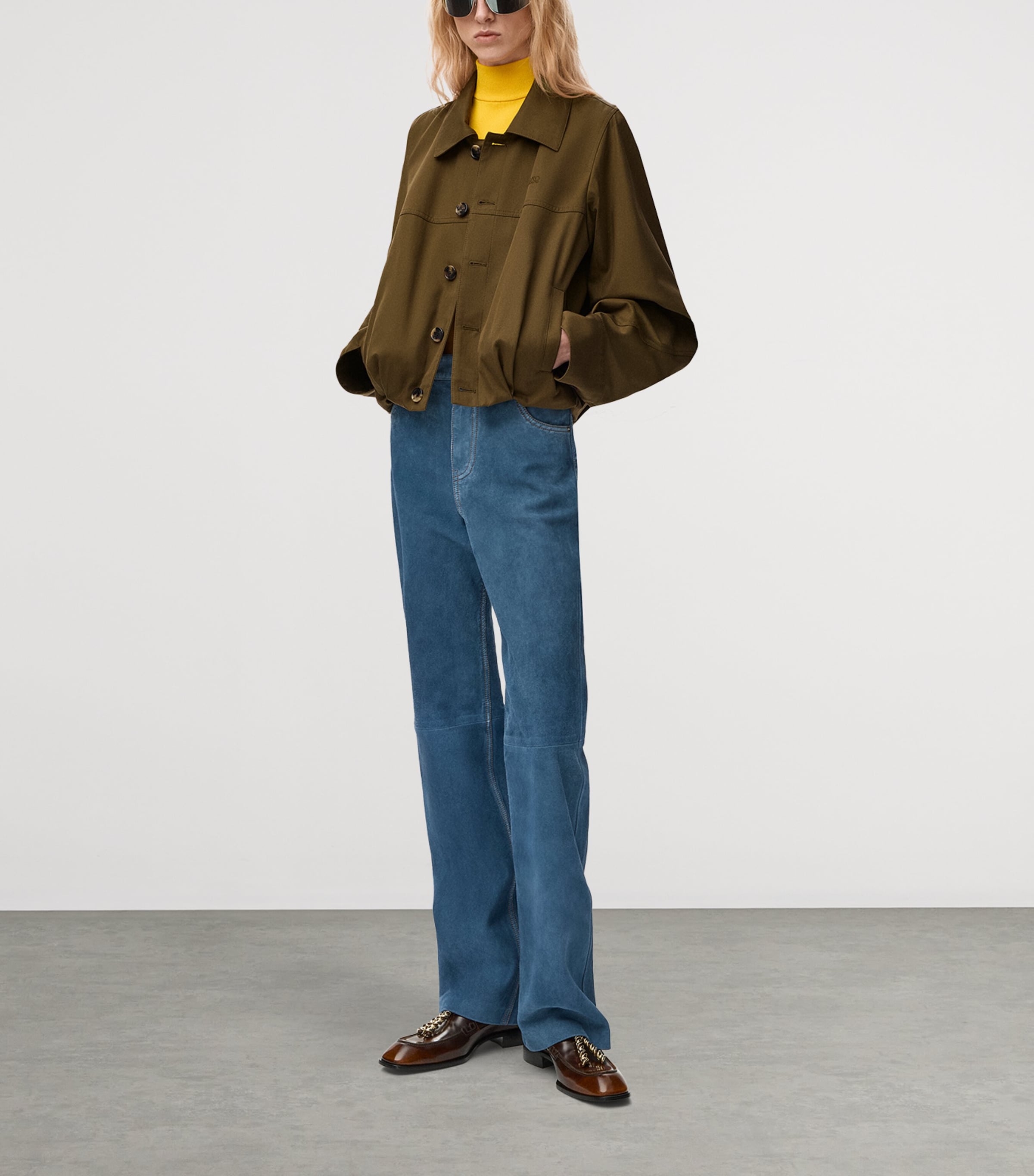 Cotton-Silk Jacket KHAKI GREEN Image 6