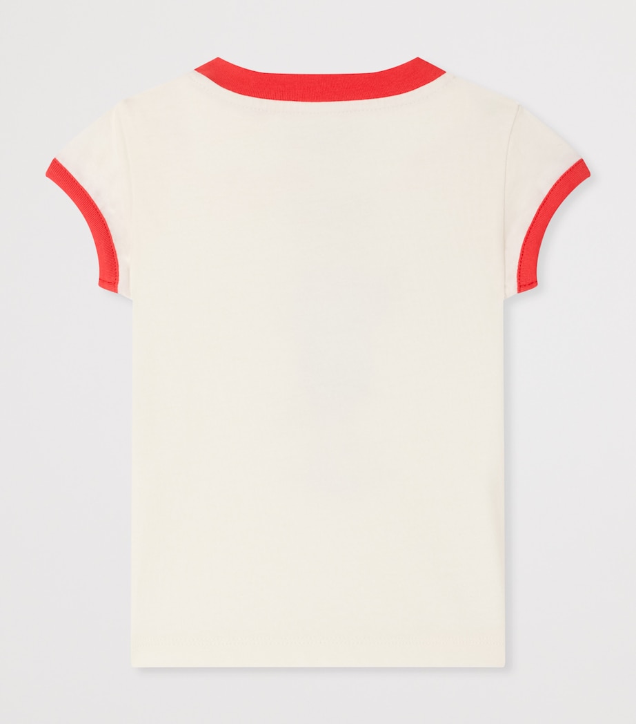 Bonpoint Cotton Graphic T-Shirt (6-36 Months) Blanc Lait Image 2
