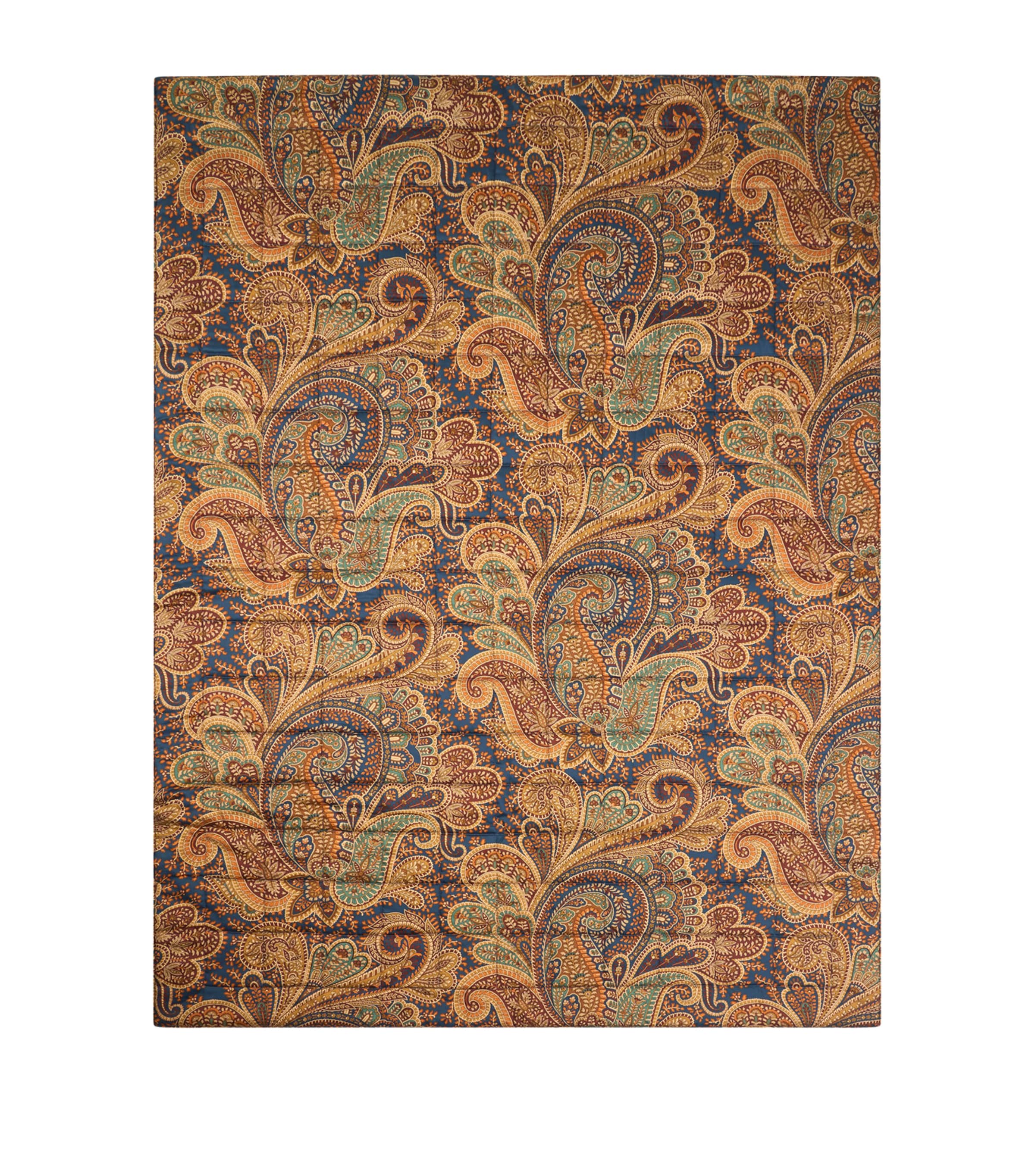 Etro Cotton Quilted Giano Throw In Brown