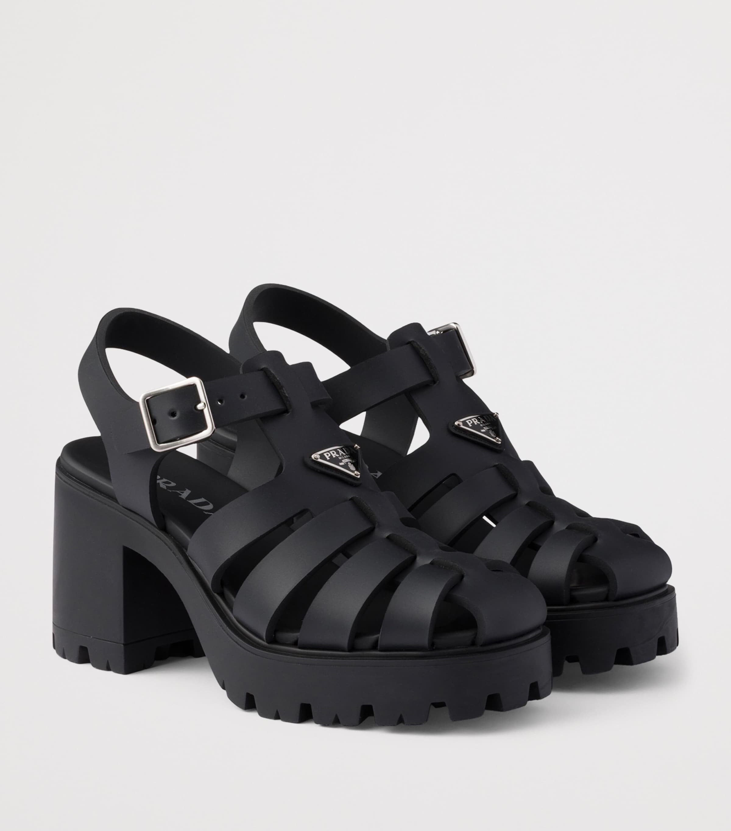 Prada Rubber Platform Sandals 90 Image 2