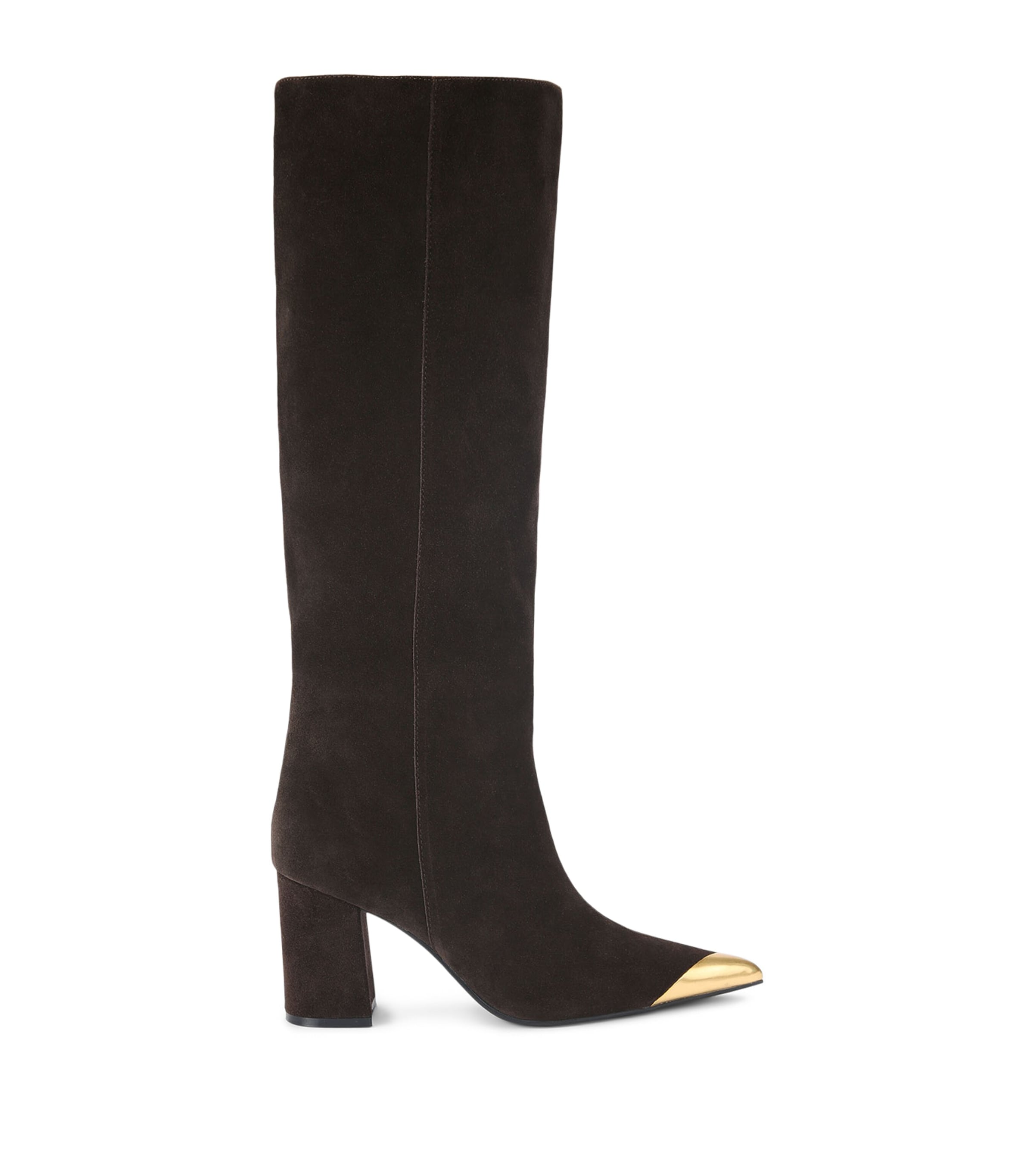 Suede Regent Knee-High Boots DK.BRN COM Image 1