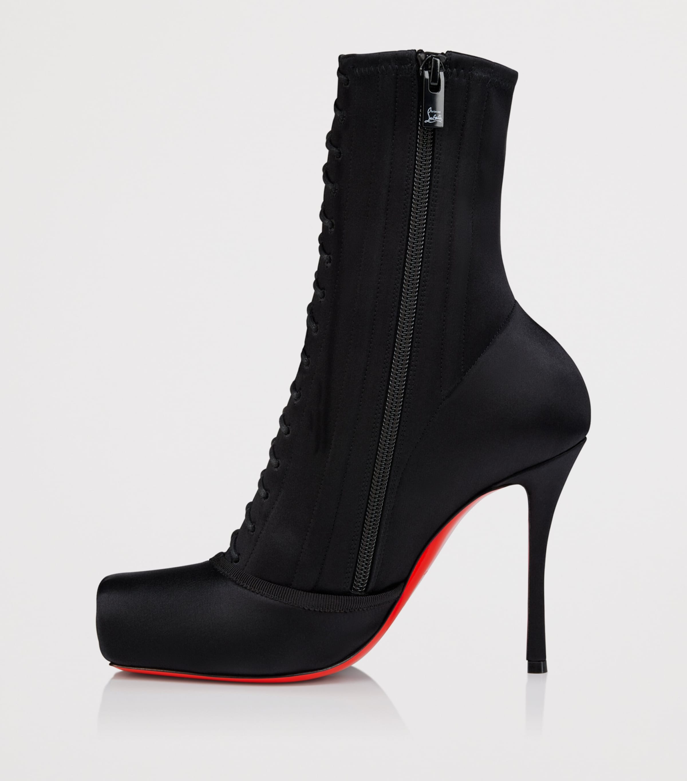 Christian Louboutin Pavlova Leather-Satin Boots 100 Image 4