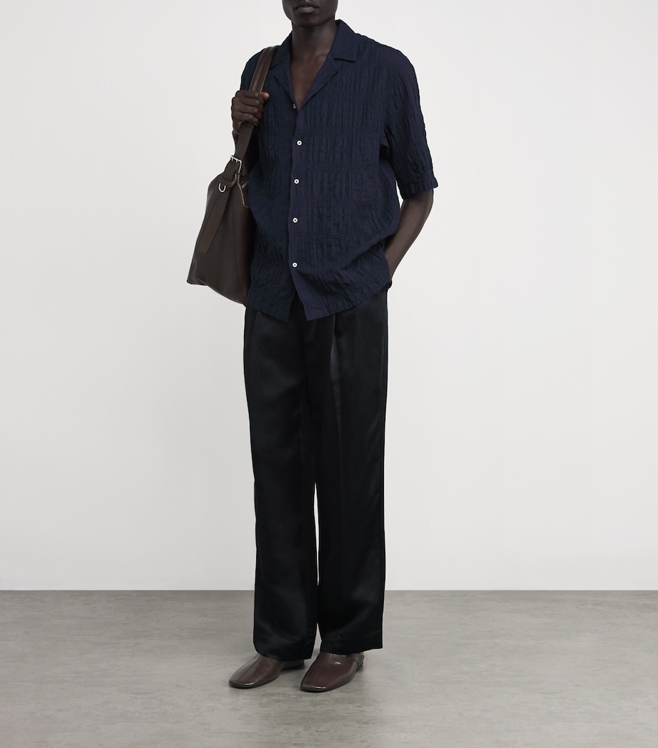 Leather Square-Toe Mules DARK BROWN Image 5