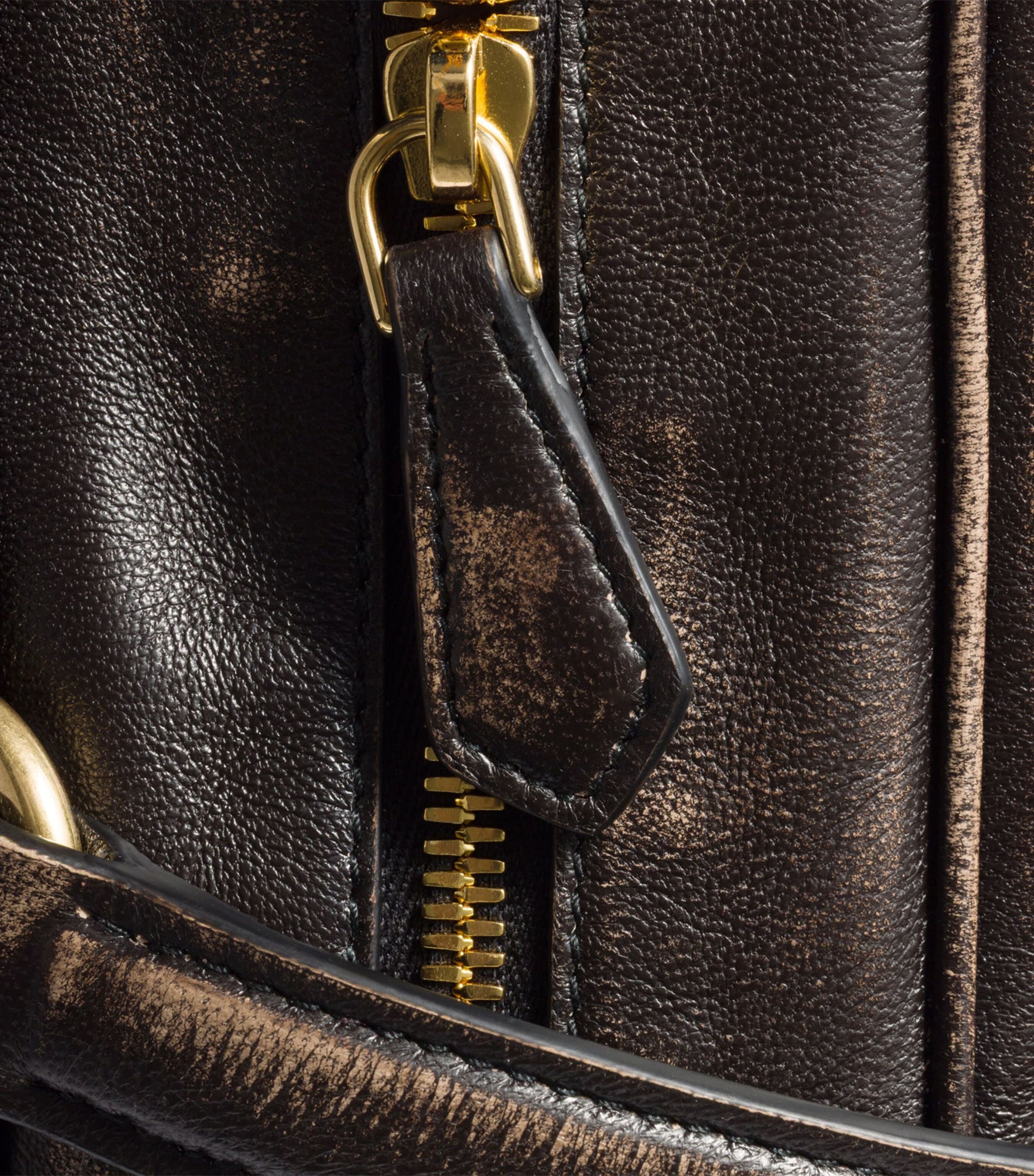 Nappa Leather Pocket Top-Handle Bag F0201 Image 7