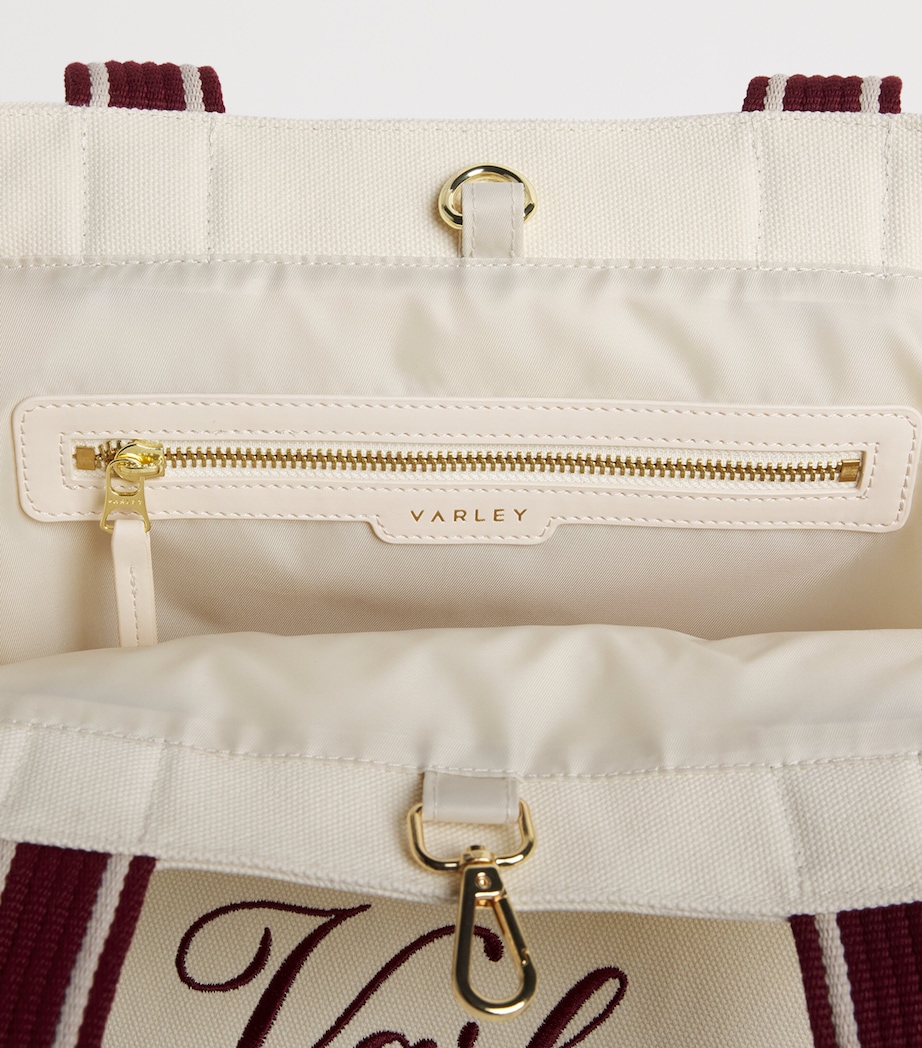 Varley Canvas Robinson Club Tote Bag Ivory / Port Image 5