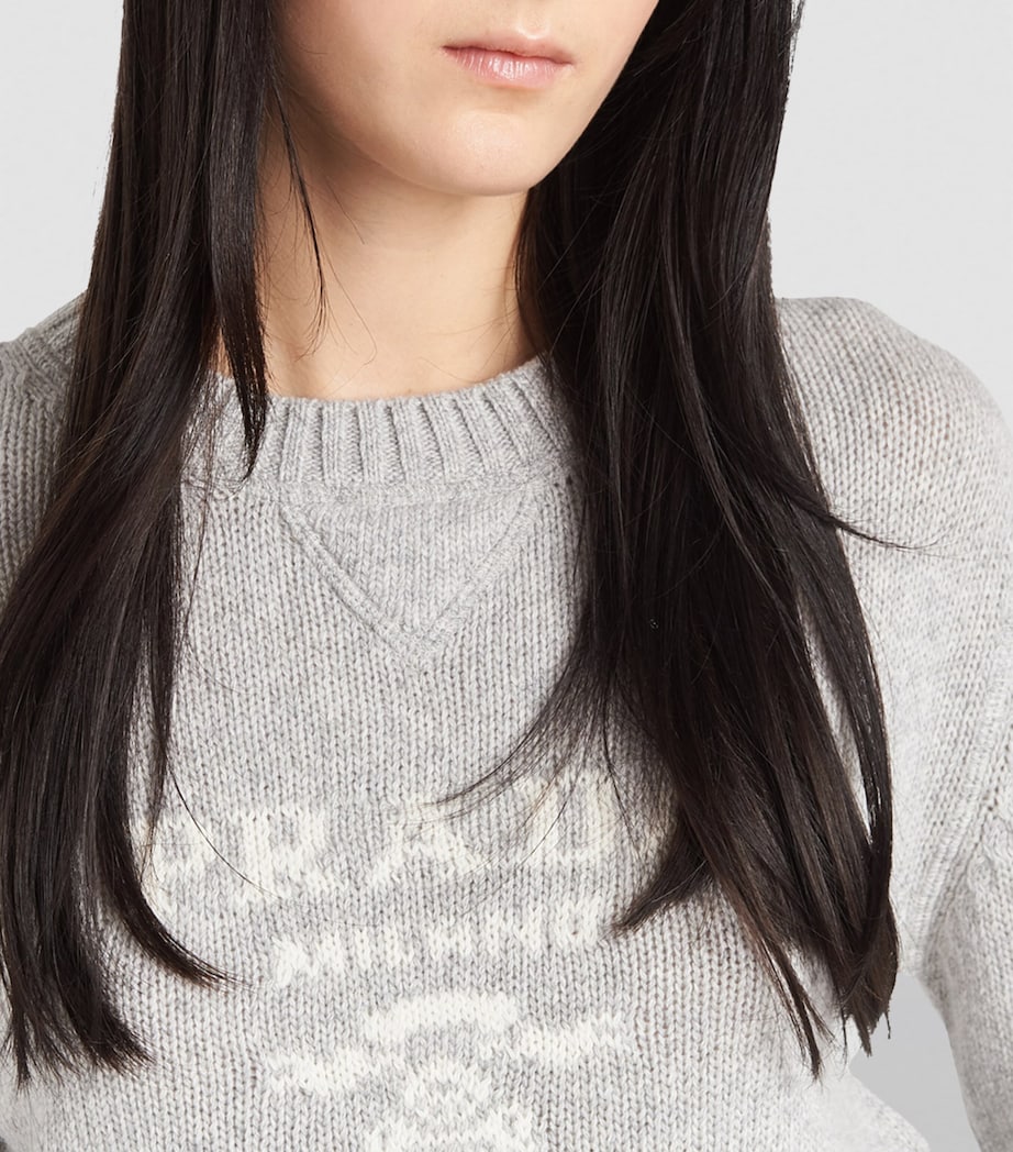 Wool-Cashmere Logo Sweater F0K44 Image 3