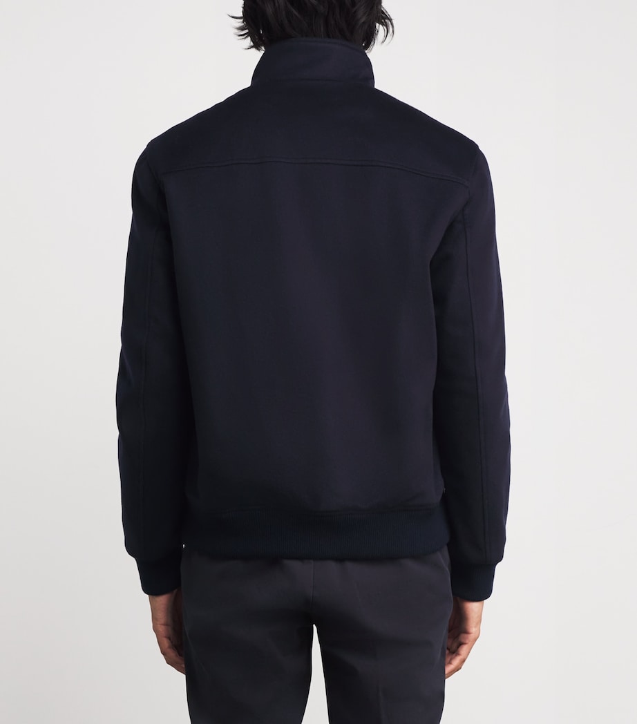 Colombo Mens Cashmere-Silk Jacket Dark Blue Image 4