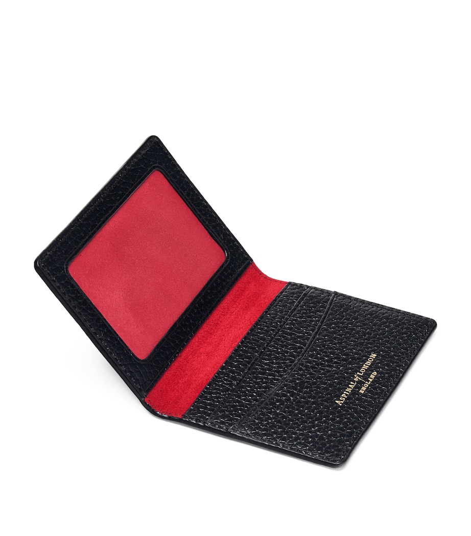 Leather Travel Card Holder BLACK Image 4
