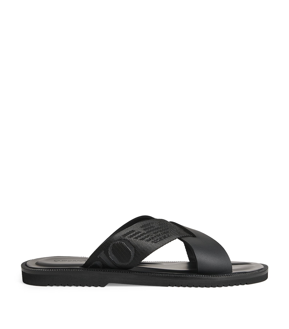 Emporio Armani Leather Crossover Sandals Image 1