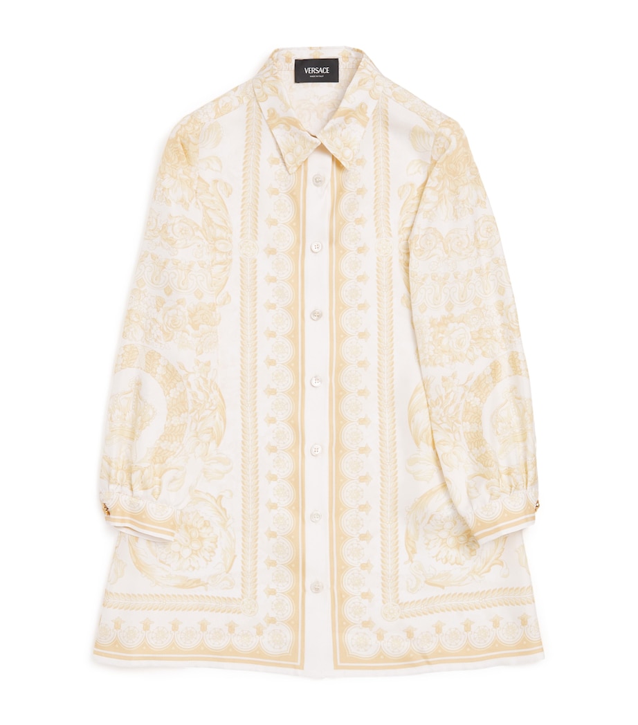 Silk Twill Shirt Dress (6-14 Years) 5Y570 WSHED OUT GOLD Image 1