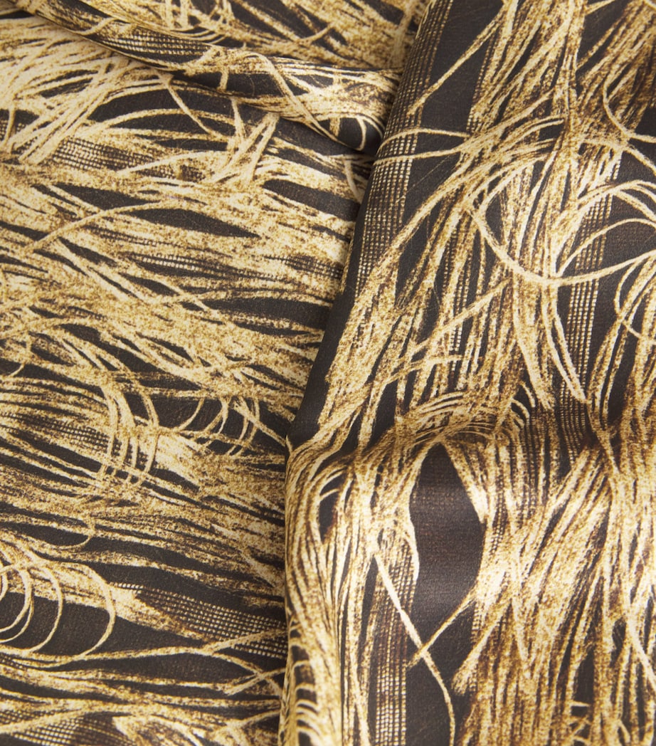 Silk Arneau Wide-Leg Trousers FEATHER SCAN GOLD Image 5